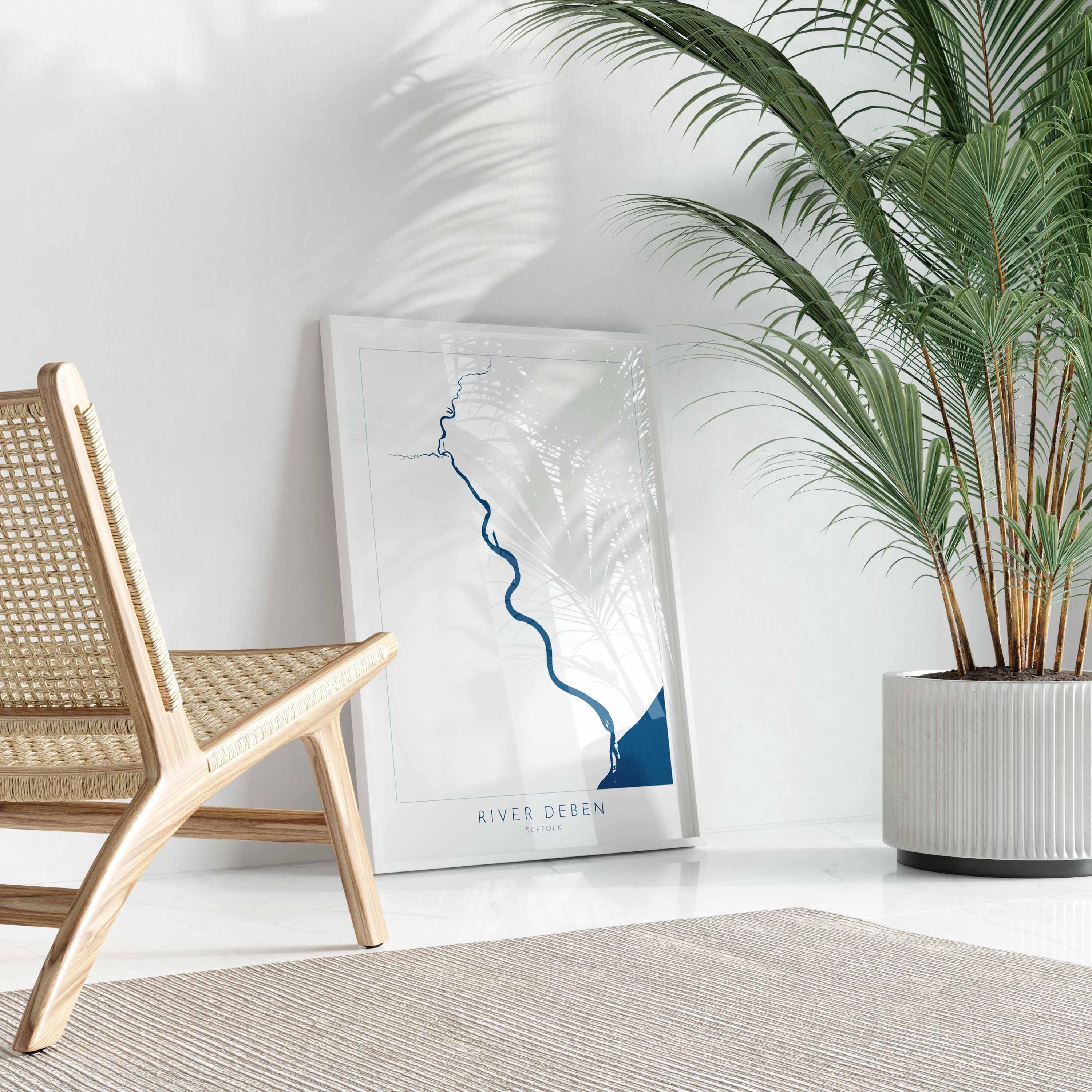 River Deben Map Art - Suffolk Map Print, Woodbridge Art, Woodbridge Map, Suffolk Map, Suffolk Coast, Suffolk Travel Print, Suffolk Art UK