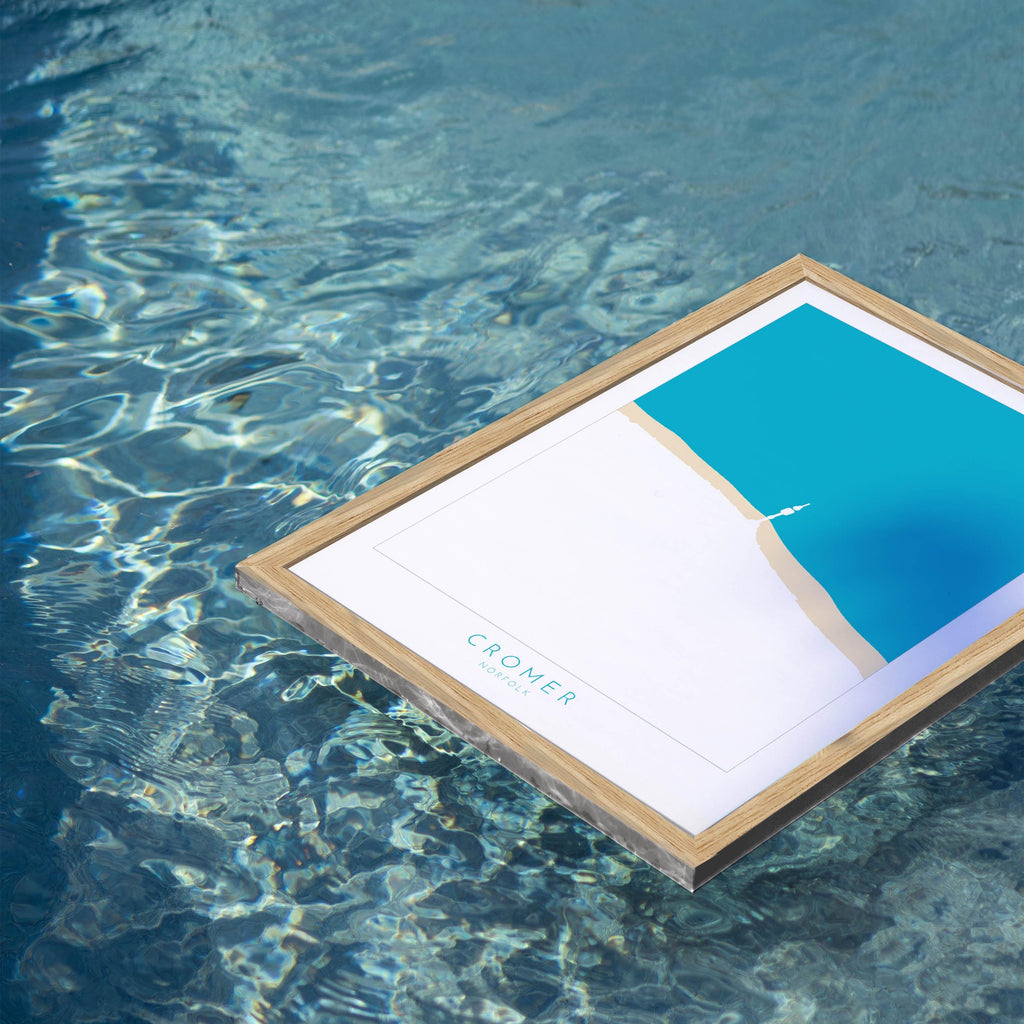 Cromer Map Art - Norfolk Map, Cromer Map Print, North Norfolk Coast, Cromer Pier, Norfolk Print, Cromer Travel Print, Norfolk Travel Poster