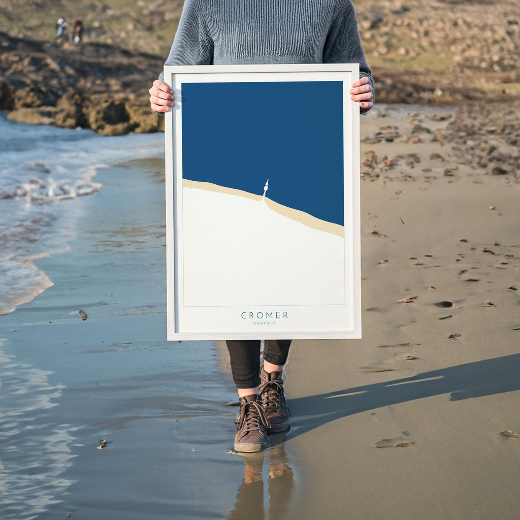 Cromer Map Art - Norfolk Map, Cromer Map Print, North Norfolk Coast, Cromer Pier, Norfolk Print, Cromer Travel Print, Norfolk Travel Poster