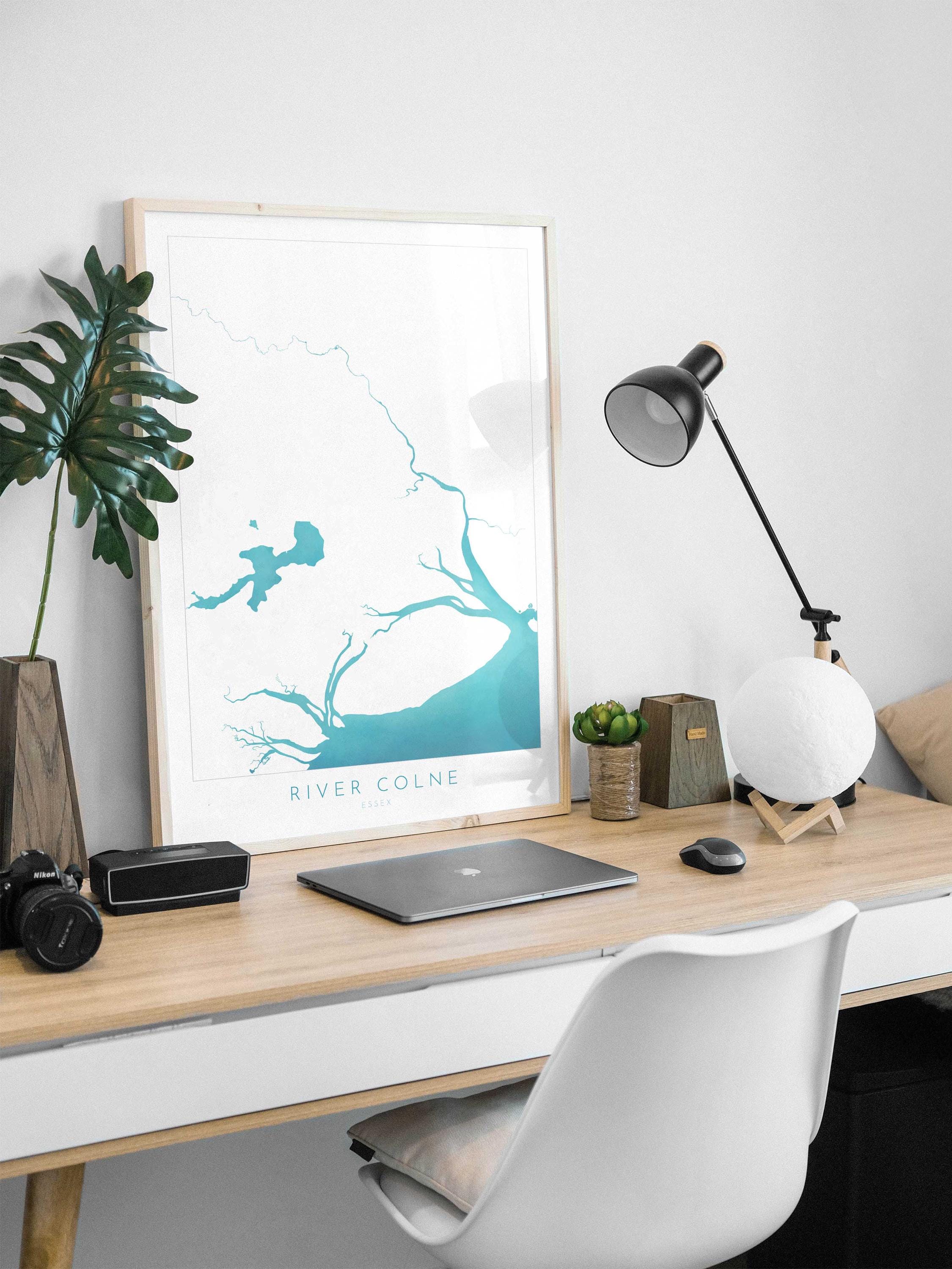 River Colne Map Print - Essex Map Art, Wivenhoe Map Art, Colchester Print, Essex Art, Mersea Island, Essex Coast, Nautical Art, UK Rivers