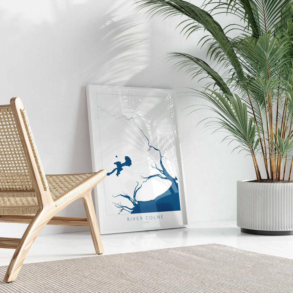 River Colne Map Print - Essex Map Art, Wivenhoe Map Art, Colchester Print, Essex Art, Mersea Island, Essex Coast, Nautical Art, UK Rivers