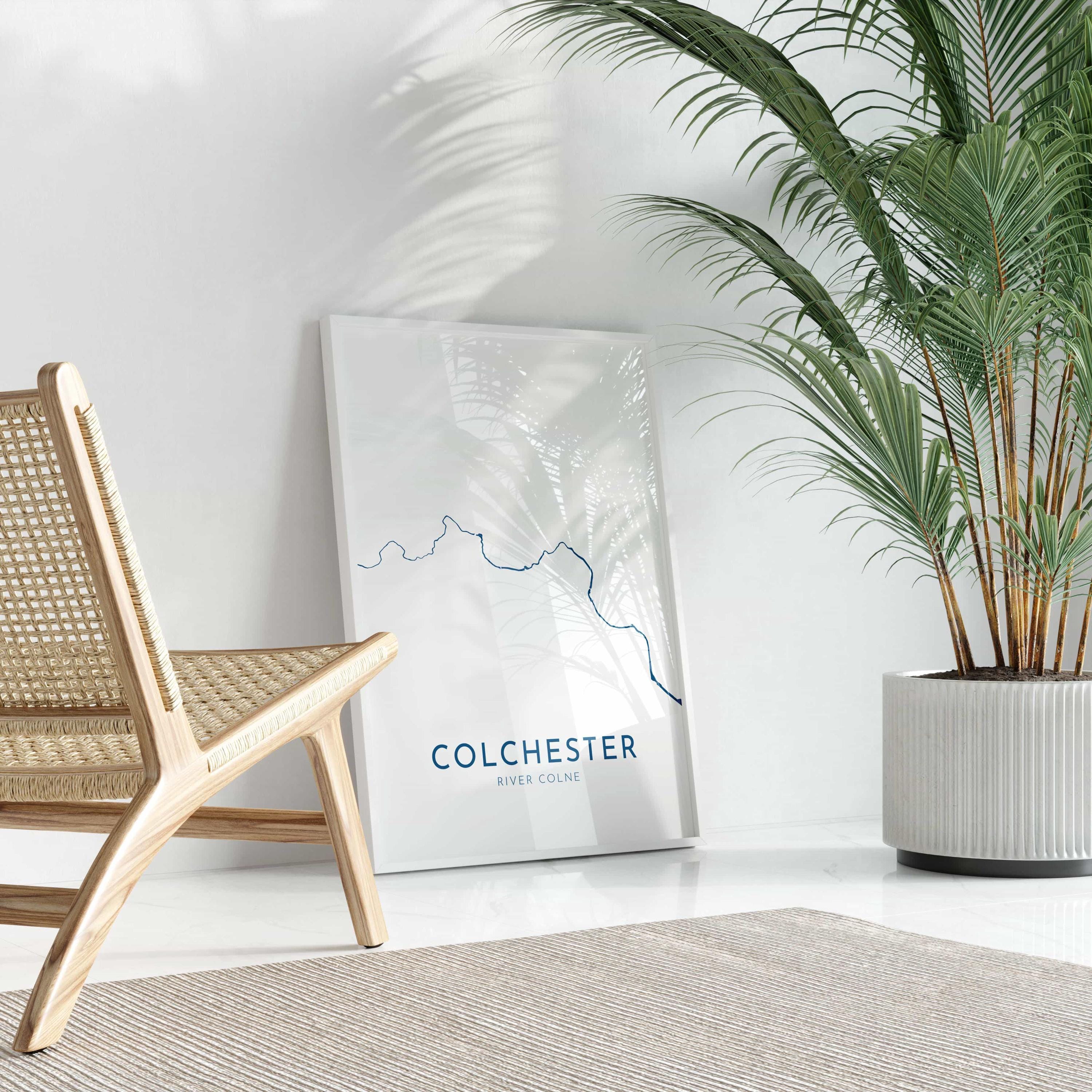 Colchester Print Map Art - Colchester Essex Art Print, River Colne Map, Essex Map, Colchester Poster, Essex Art, Colchester Art Print