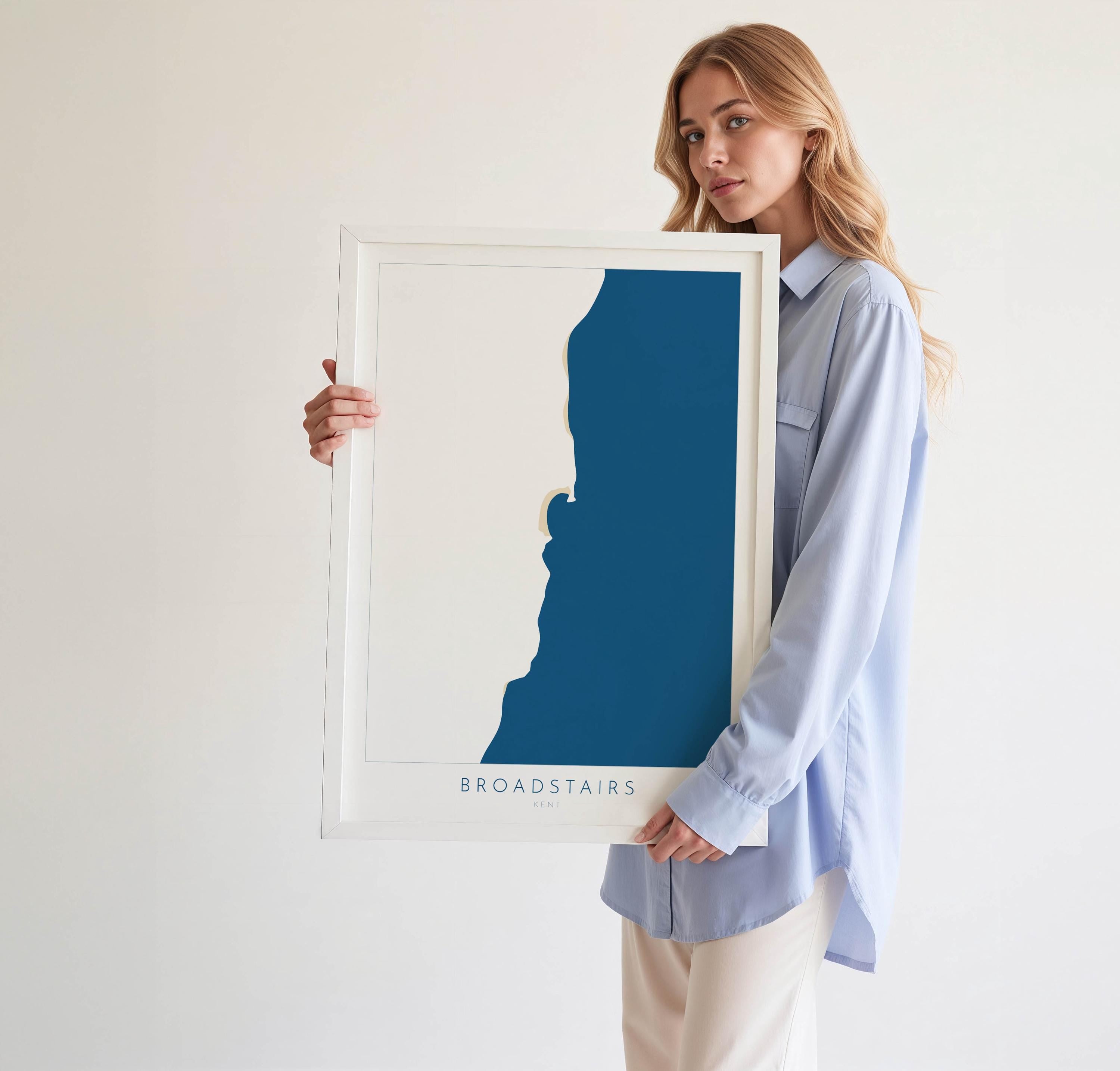 Broadstairs Map Print - Broadstairs Art Poster, Kent Map Art, Broadstairs Travel Poster, Kent Coast, A1, A2, A3, A4, Broadstairs Beach Art