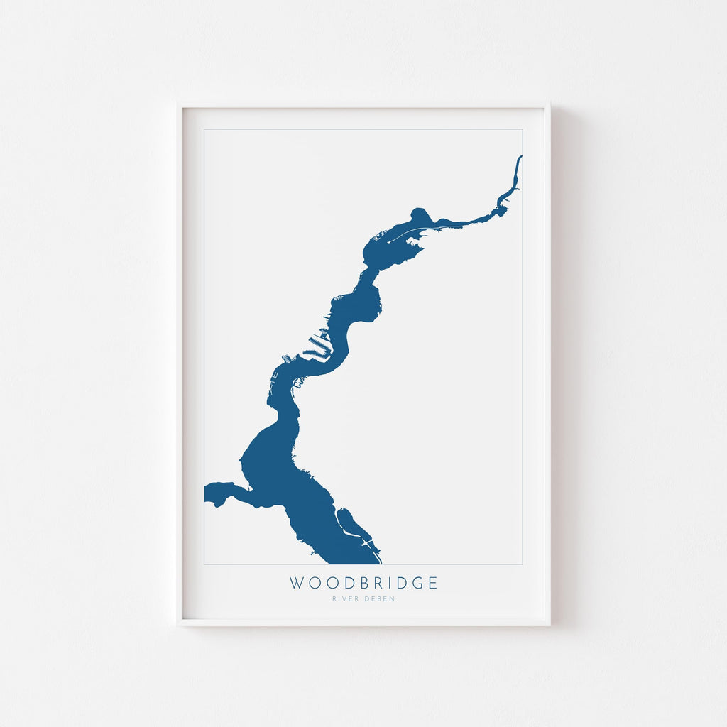 Woodbridge - Suffolk, Woodbridge Art, Suffolk Map, River Deben, Suffolk Coast, Suffolk Travel Print, Woodbridge Map, Suffolk Art