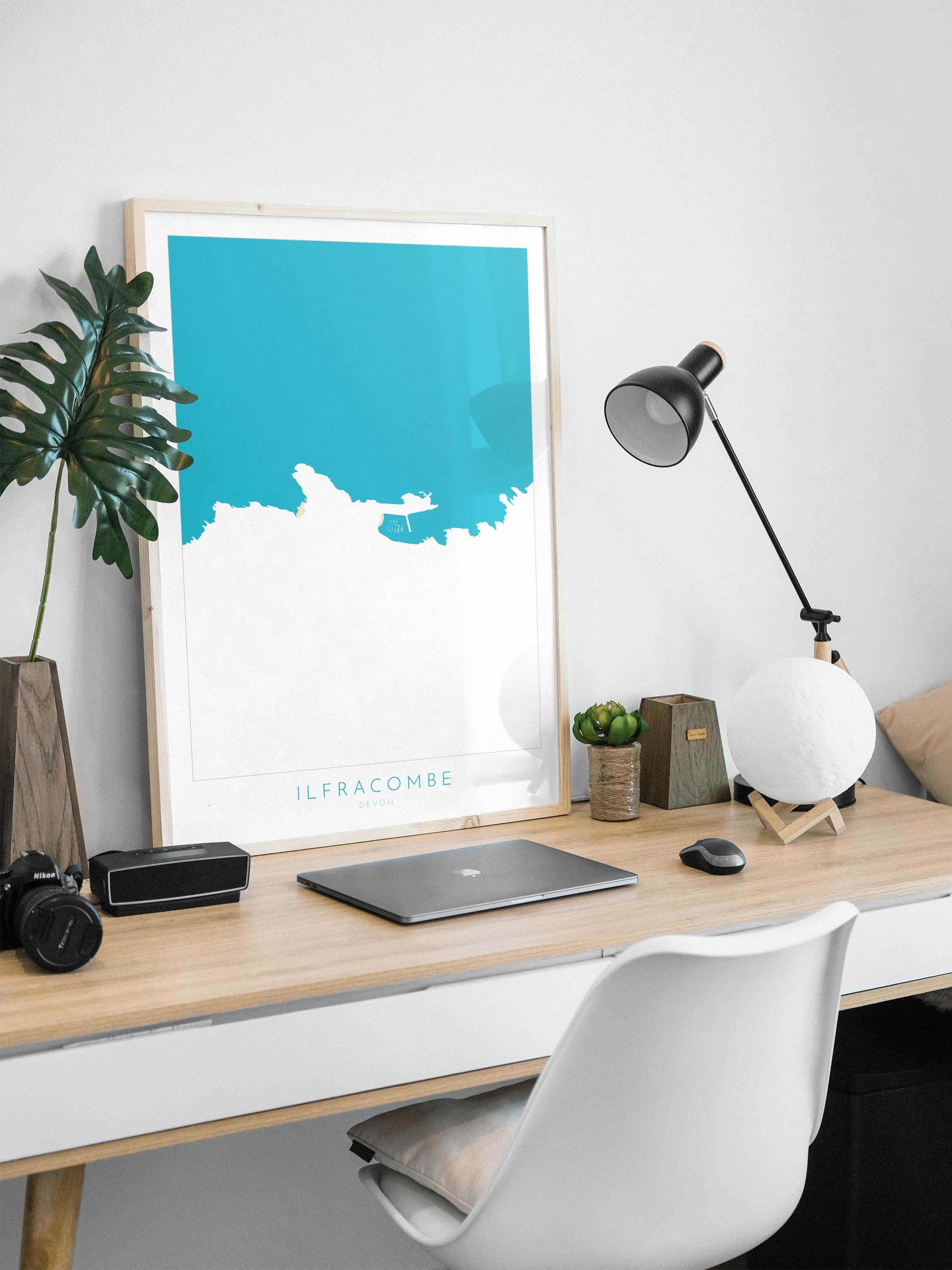 Ilfracombe Map Art - Ilfracombe Devon Map, Ilfracombe Print, Ilfracombe Art Print, Ilfracombe Harbour, North Devon Map print, Devon Coast