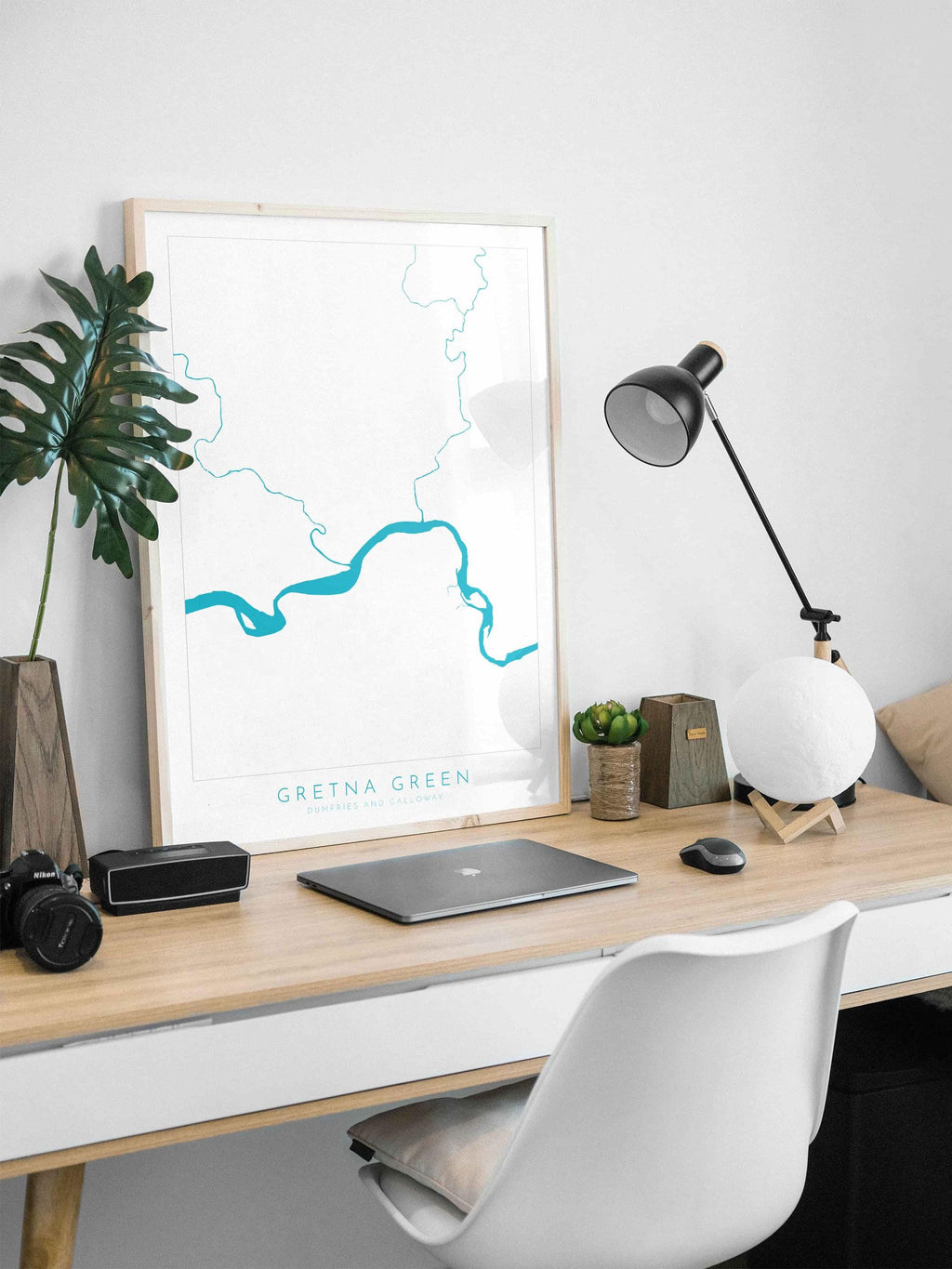 Gretna Green Print - Gretna Green Wedding Gift, Grenta Map Print Scotland, Scotland Map Art, Gretna Green Anniversary gift, River Map UK