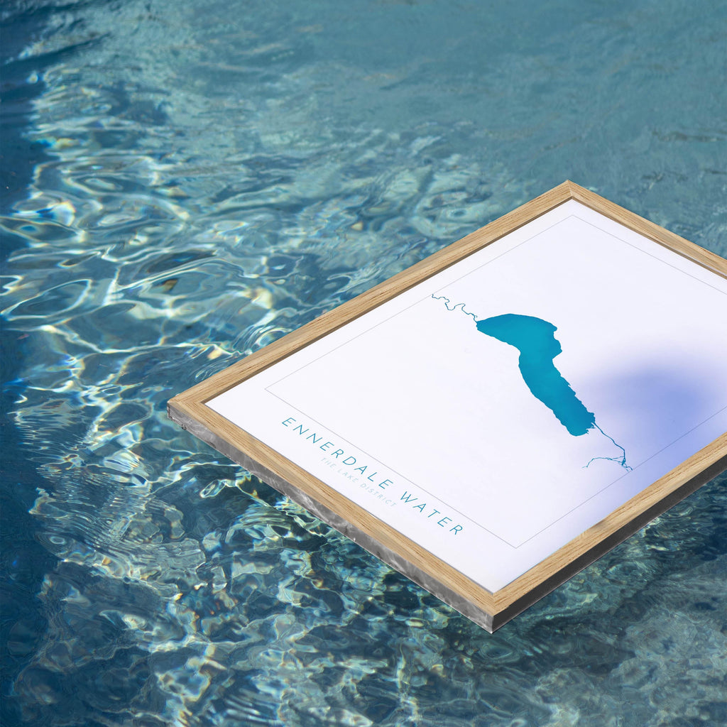 Ennerdale Water Print, The Lake District Map, National Park Print, Travel Poster, Map Art, Cumbria, The Lakes