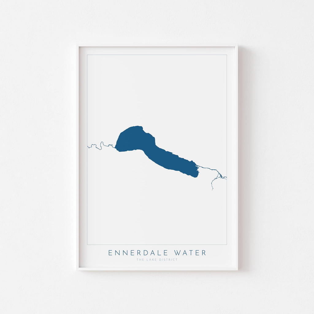 Ennerdale Water Print, The Lake District Map, National Park Print, Travel Poster, Map Art, Cumbria, The Lakes