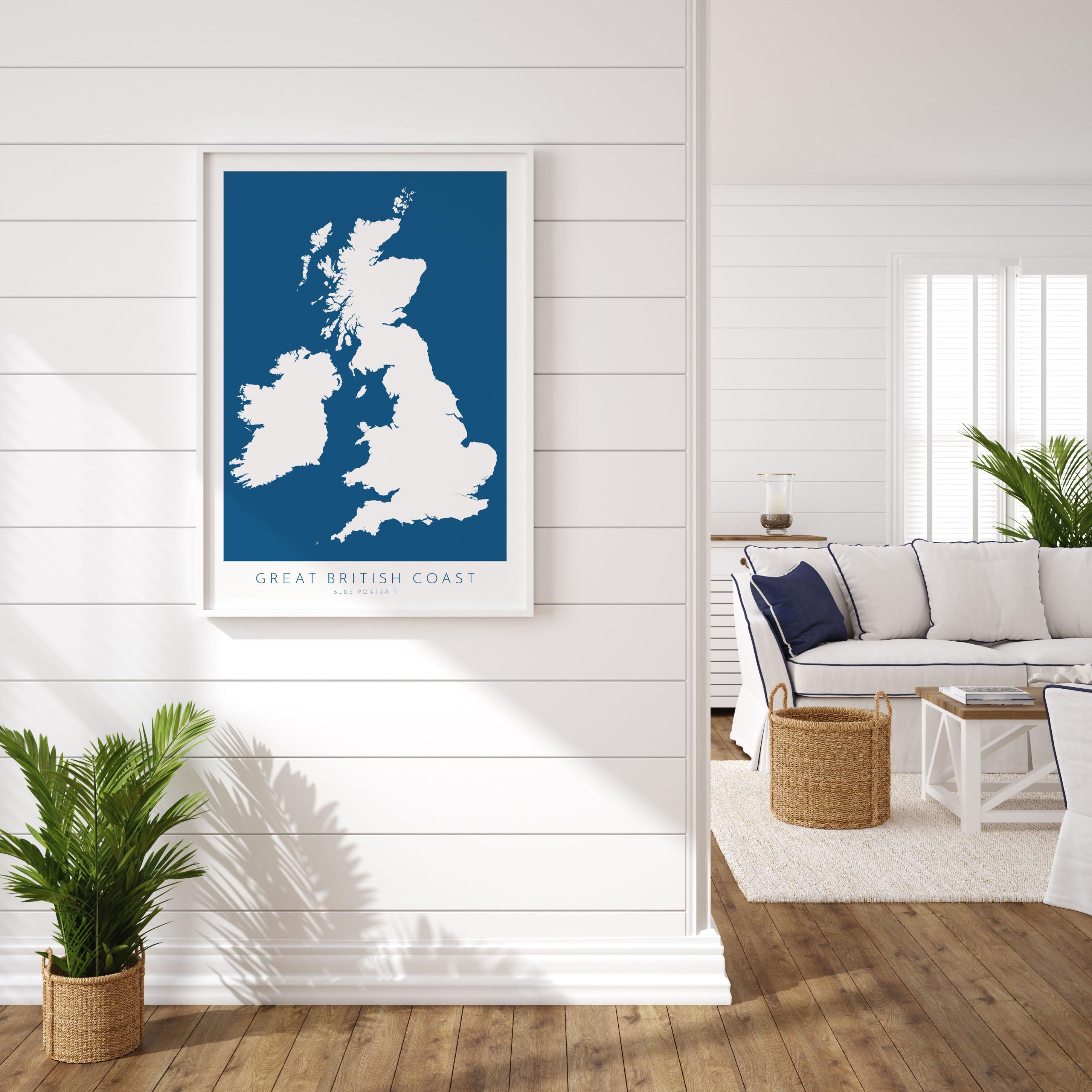 UK Coastline Map - Great Britain Coast Map, United Kingdom Map, Coastal Path