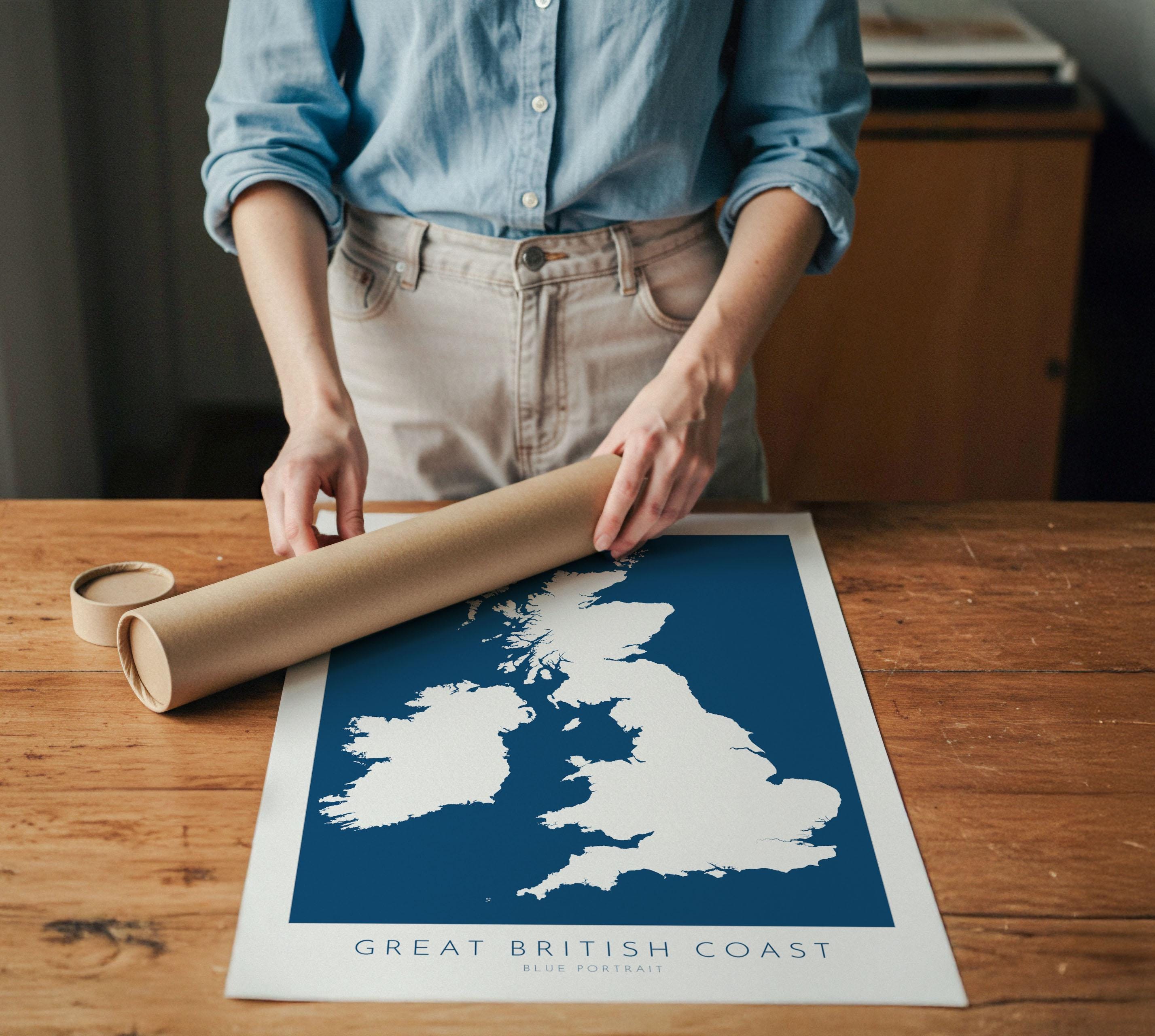 UK Coastline Map - Great Britain Coast Map, United Kingdom Map, Coastal Path