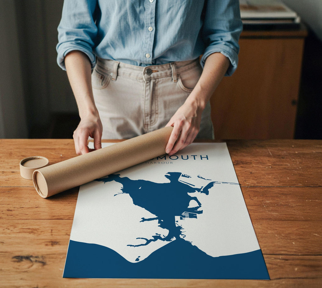 Portsmouth Map Art - Portsmouth Harbour Map Art, Portsmouth Docks UK Map Art, Portsmouth Travel Print, Hampshire Map, UK City Map Art