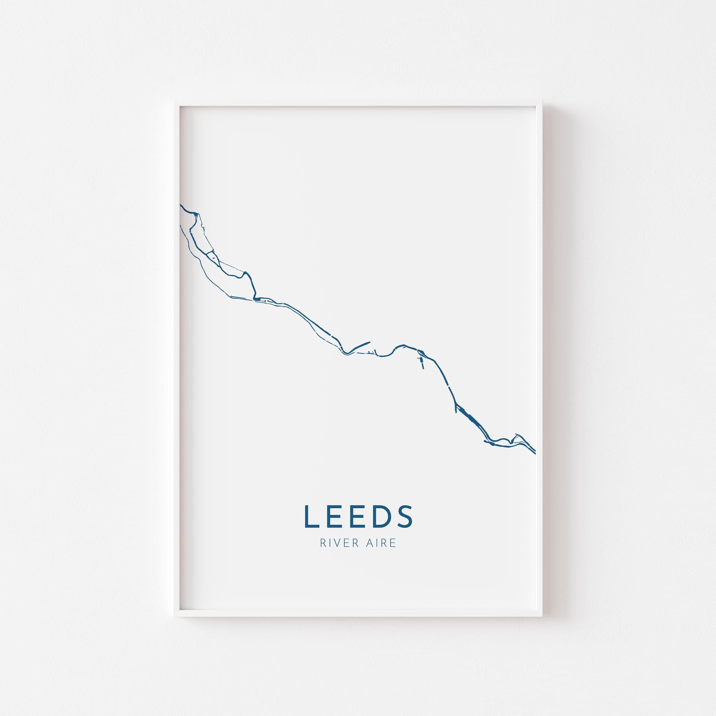 Leeds Map Art - Leeds UK Art Print, Leeds Yorkshire Map, Leeds Travel Print, Leeds Poster, A4, A3, A2, A1 Art Print, UK City Map