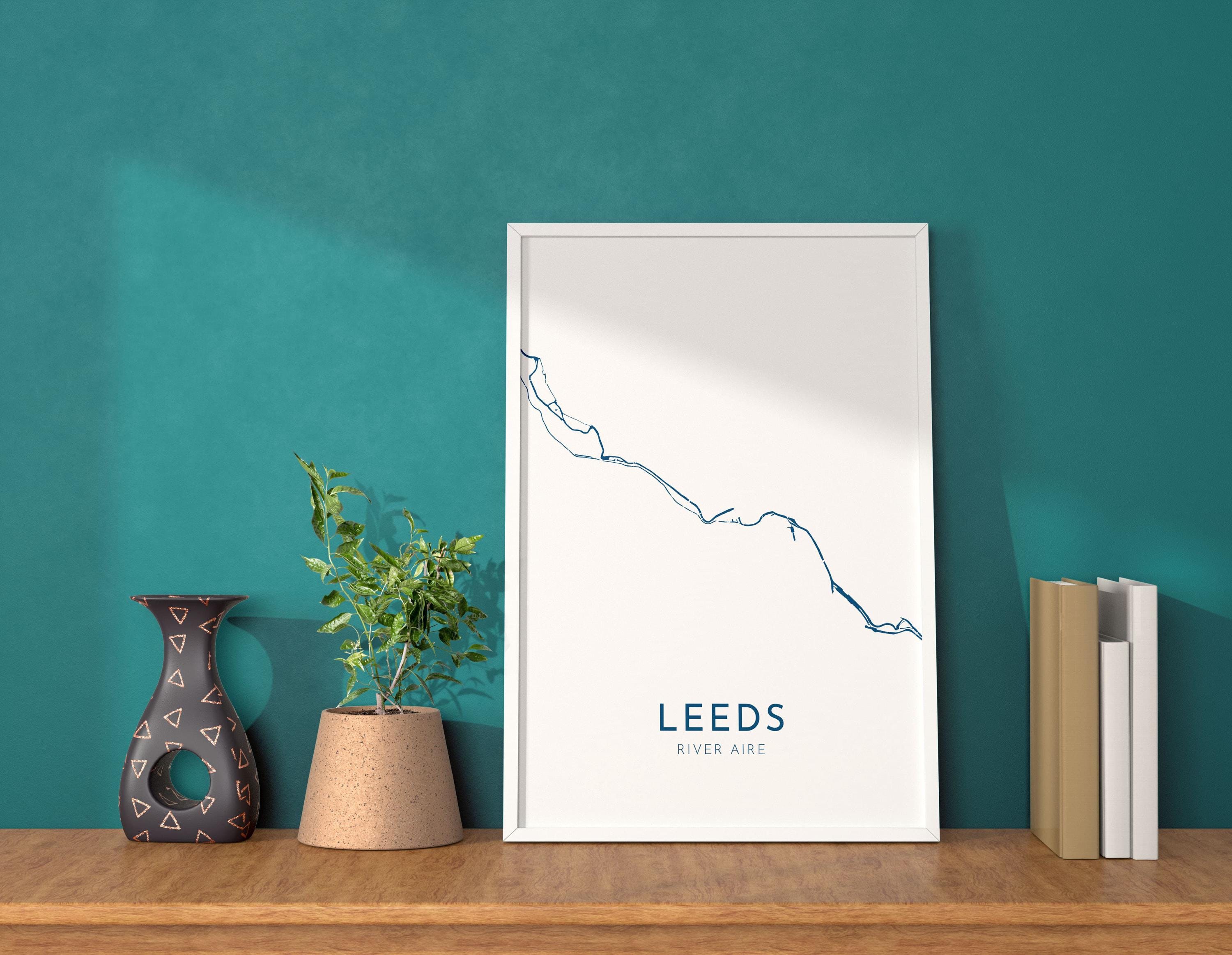 Leeds Map Art - Leeds UK Art Print, Leeds Yorkshire Map, Leeds Travel Print, Leeds Poster, A4, A3, A2, A1 Art Print, UK City Map