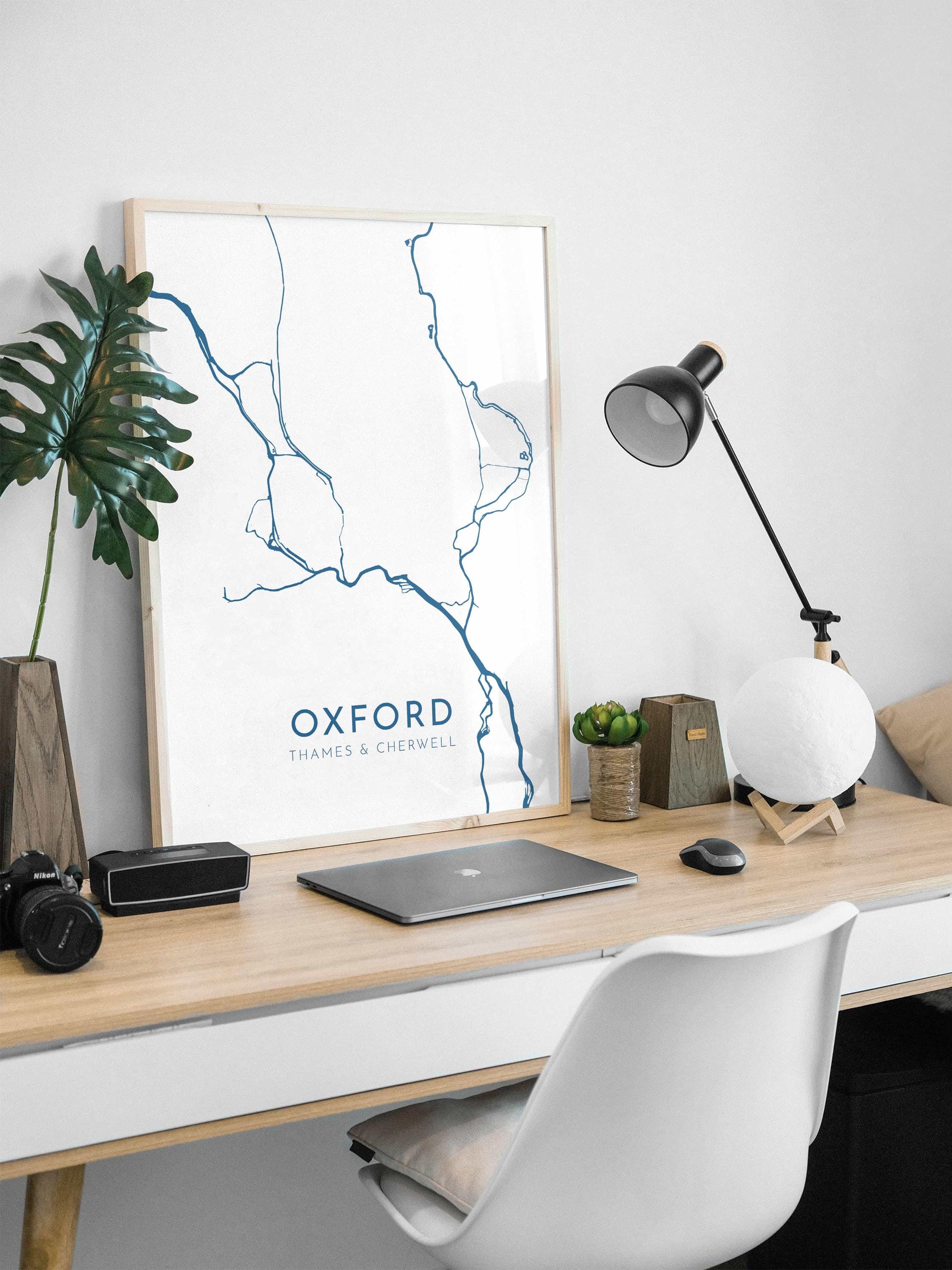 Oxford Map Art - Oxford UK Art Print, Oxford UK Map, Oxford Travel Print, Oxford Poster, A4, A3, A2, A1 Art Print, UK City Map