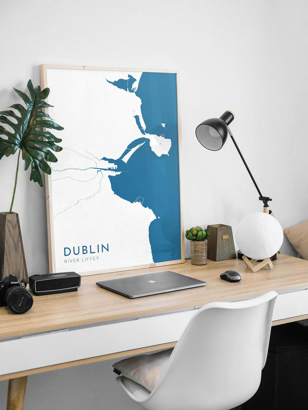 Dublin Map Art - Dublin River Liffey Map Art, Ireland Art Print, Ireland Wall Art, Dublin Travel Print, Ireland Map, Dublin City Map Poster