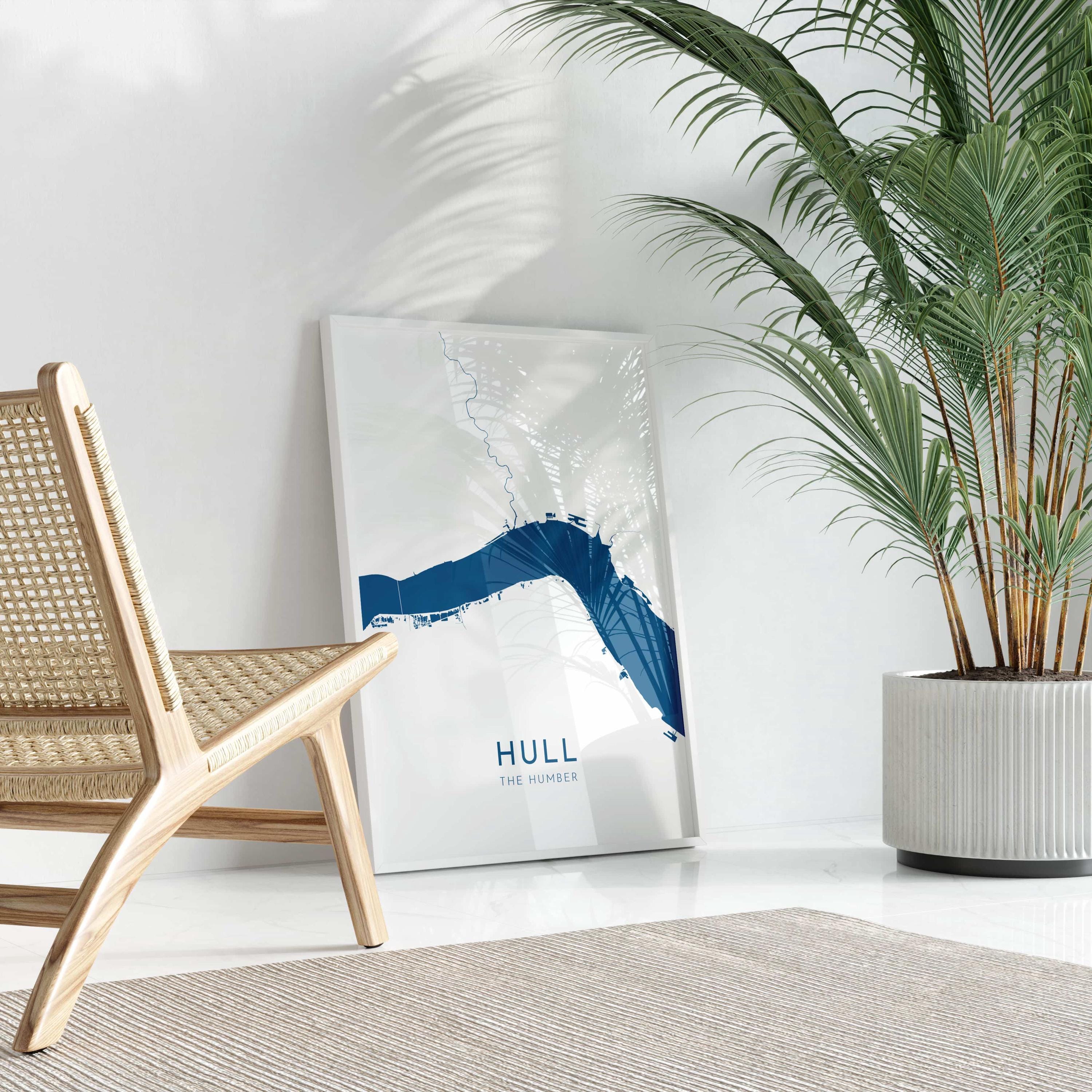 Hull Map Art - The Humber Estuary Map Art, Hull UK Map Art, Yorkshire Map, Kingston Upon Hull Travel Print, River Hull