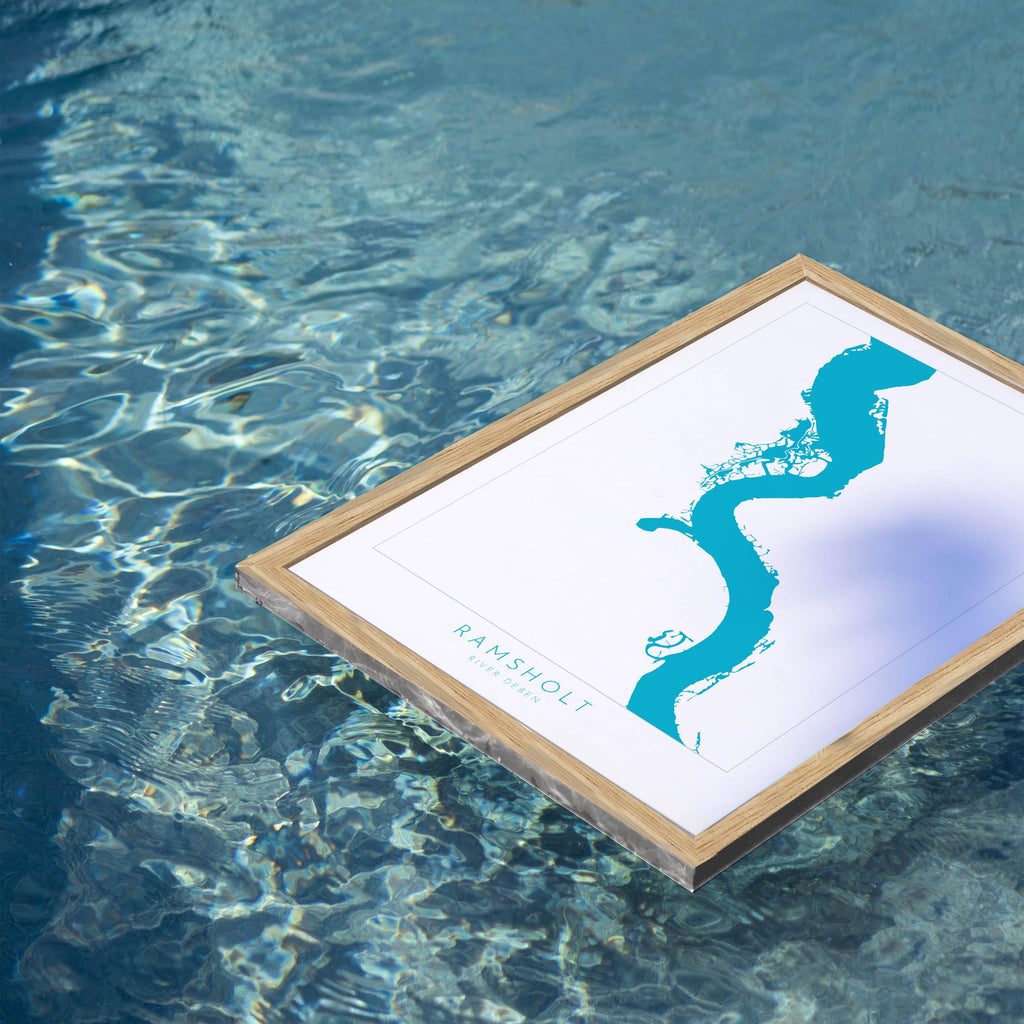 Ramsholt - River Deben, Suffolk Map, Suffolk Coast, Suffolk Travel Print, Ramsholt Arms Suffolk, Suffolk Art