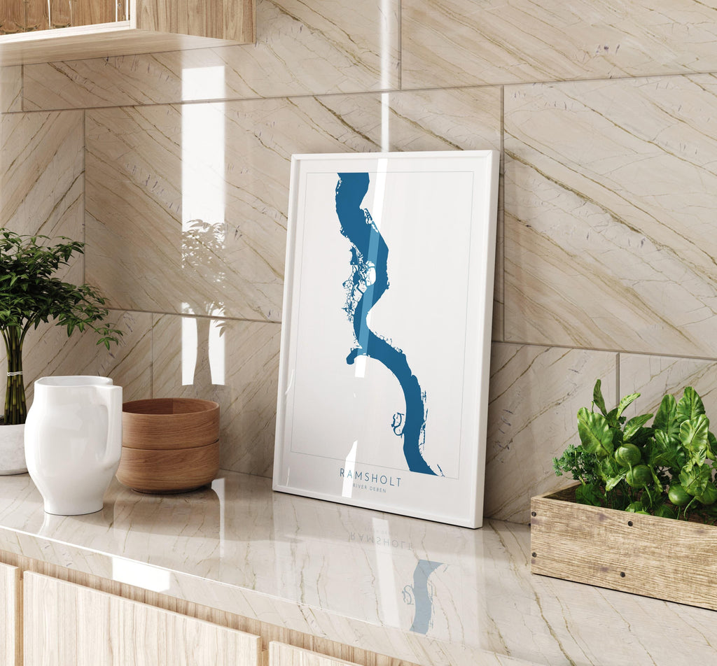 Ramsholt - River Deben, Suffolk Map, Suffolk Coast, Suffolk Travel Print, Ramsholt Arms Suffolk, Suffolk Art