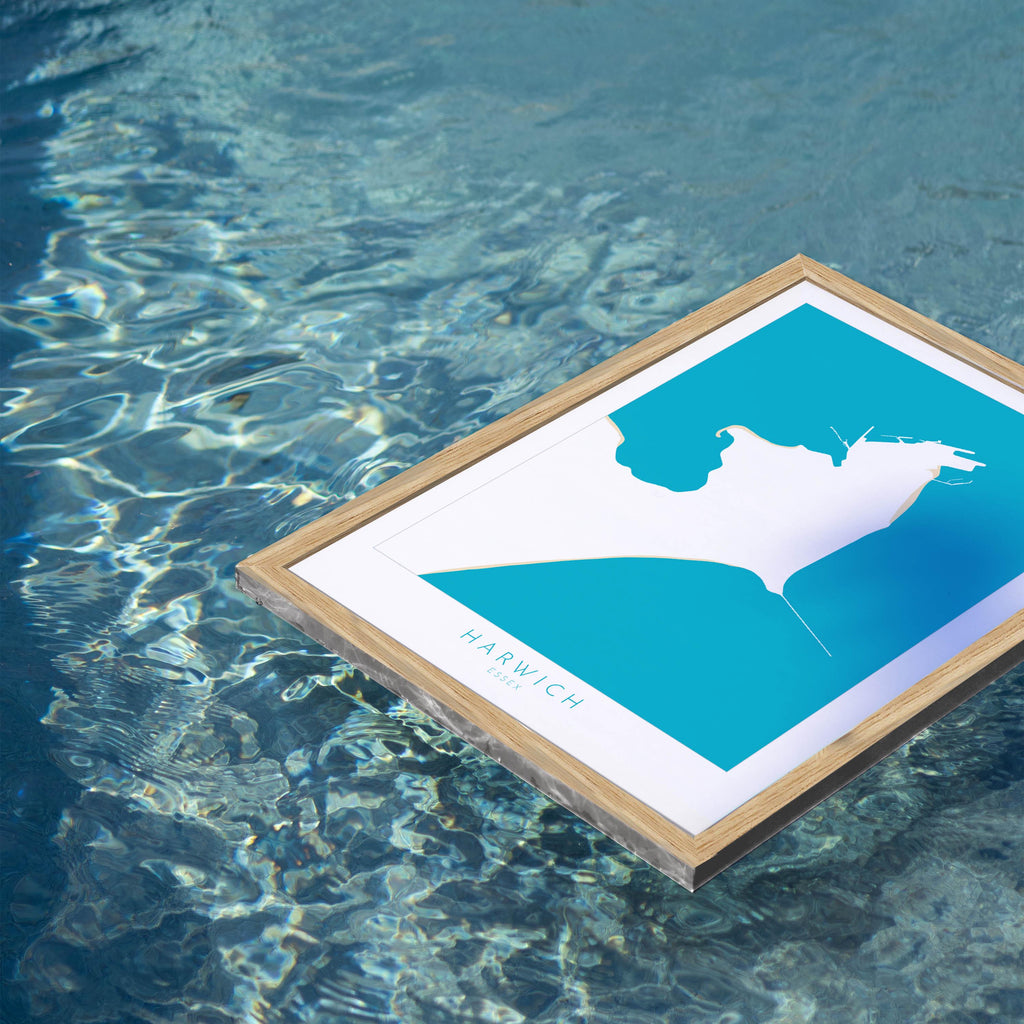 Harwich Map Art - Essex Map, Harwich Essex Art, Harwich Map, Harwich UK, Colchester Map, Essex Art