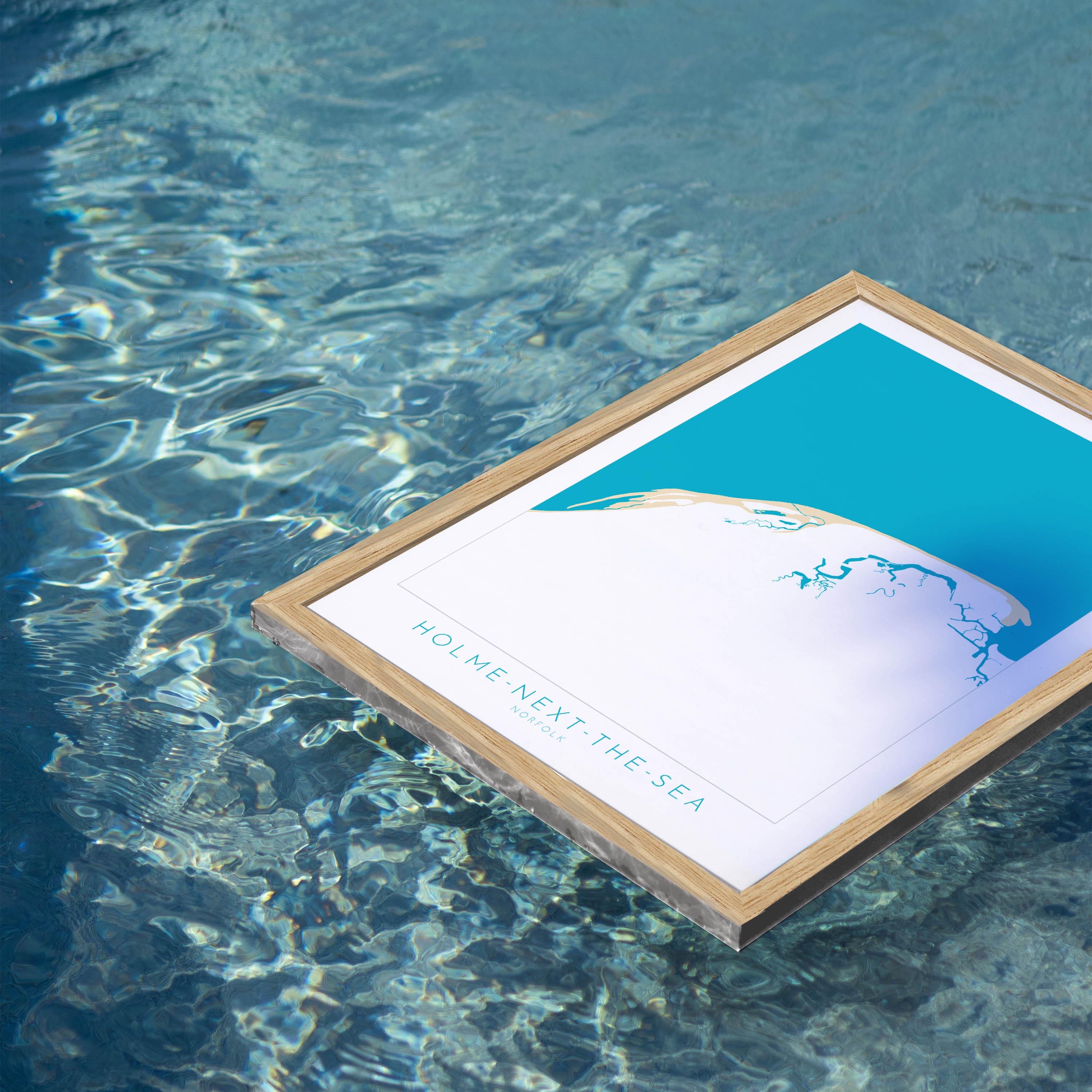 Holme-next-the-Sea Map Art - Holme Beach, Norfolk Map, Holme Dunes, North Norfolk Coast, Norfolk Beach, Thornham Marshes