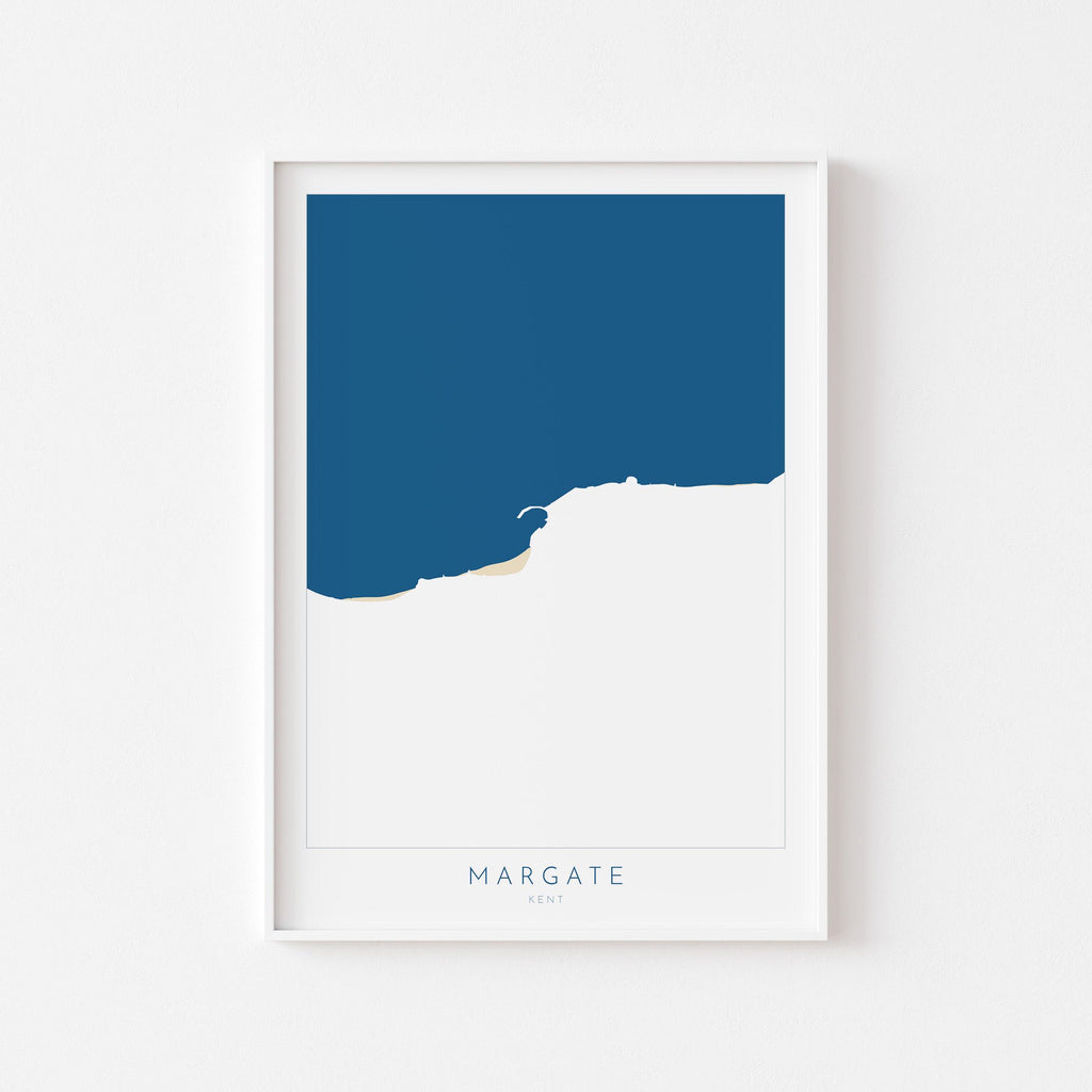 Margate Map Print - Margate Art Poster, Kent Map Art, Margate Travel Poster, Kent Coast, A1, A2, A3, A4, Margate Beach Art, UK, Margate Gift
