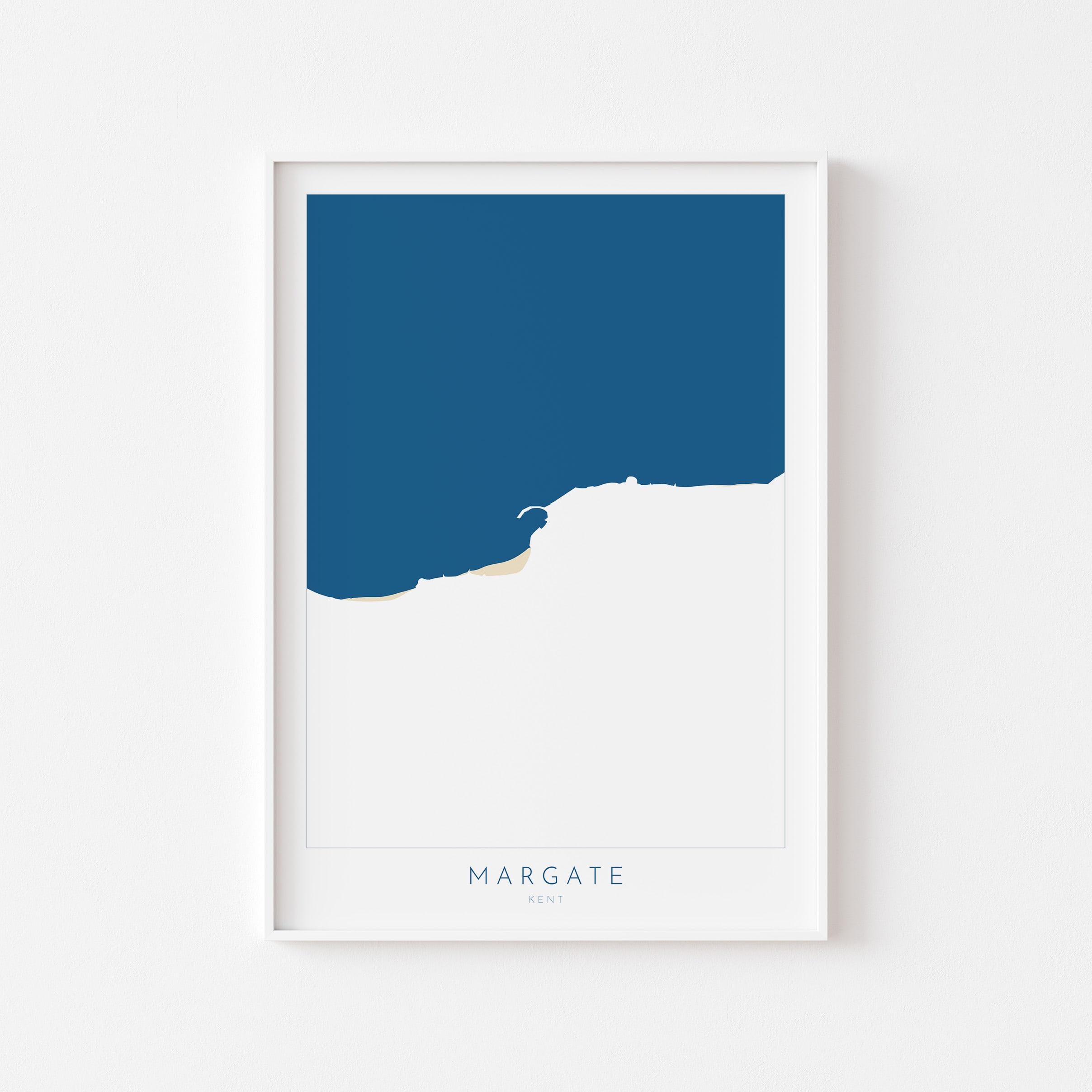 Margate Map Print - Margate Art Poster, Kent Map Art, Margate Travel Poster, Kent Coast, A1, A2, A3, A4, Margate Beach Art, UK, Margate Gift