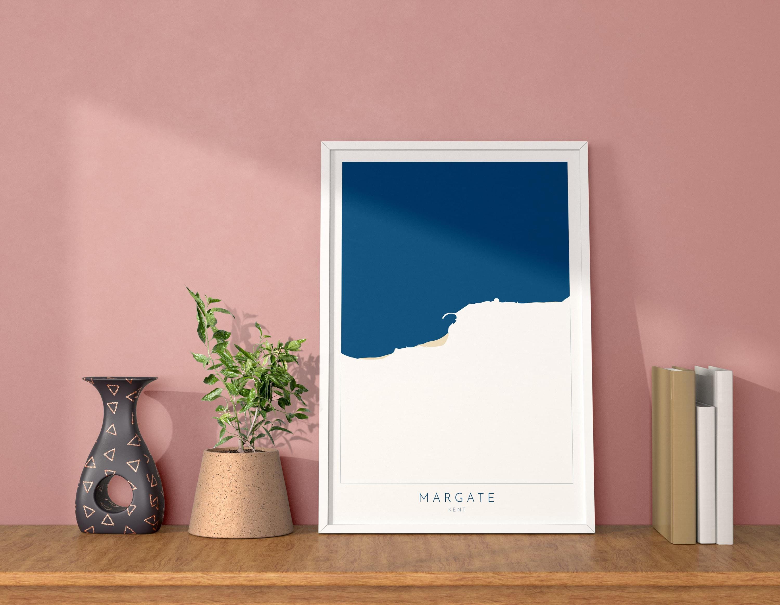 Margate Map Print - Margate Art Poster, Kent Map Art, Margate Travel Poster, Kent Coast, A1, A2, A3, A4, Margate Beach Art, UK, Margate Gift