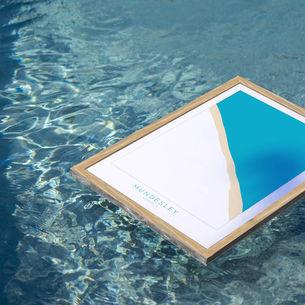 Mundesley Map Art - Mundesley Beach, Norfolk Map, Norfolk Beach, Norfolk Art, North Norfolk