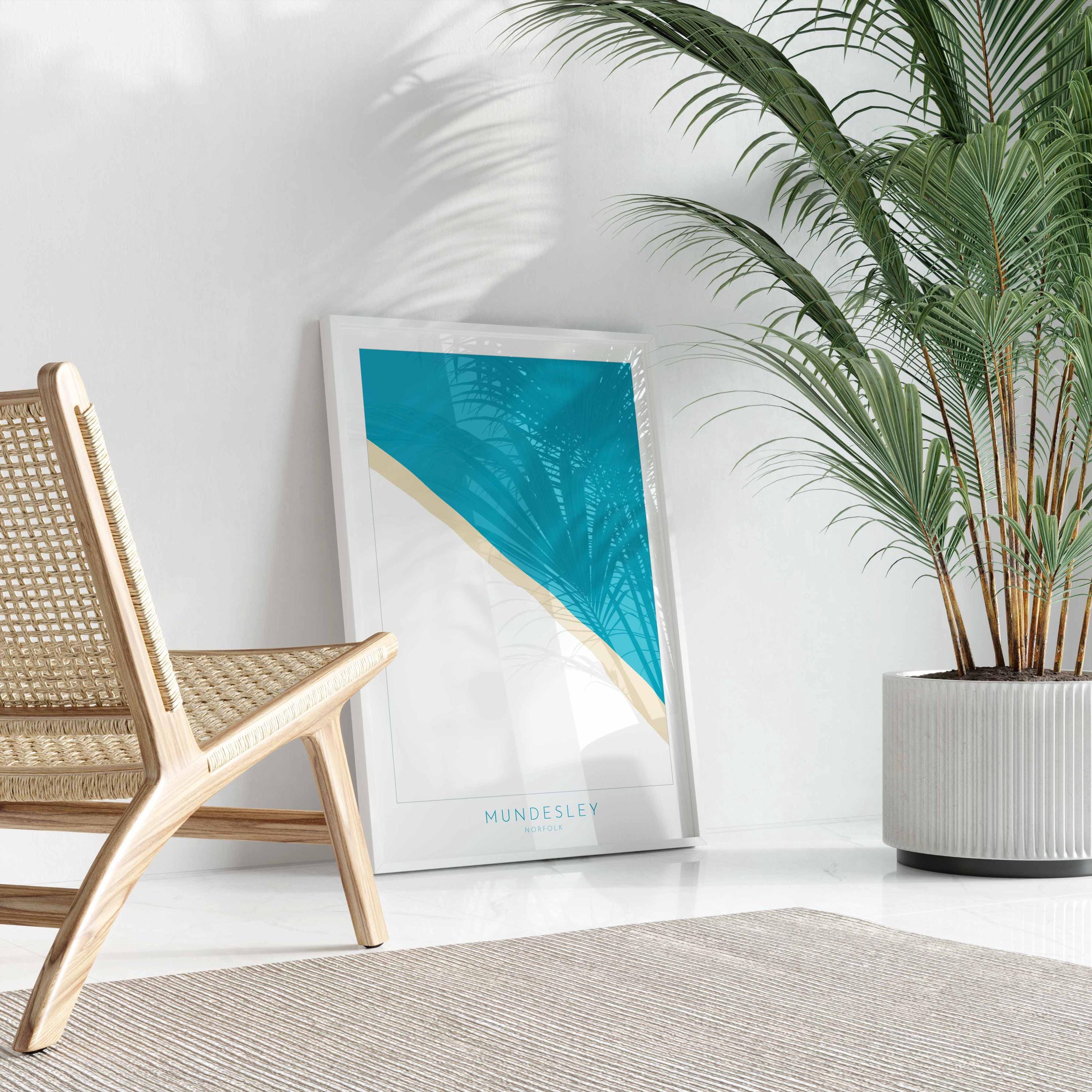 Mundesley Map Art - Mundesley Beach, Norfolk Map, Norfolk Beach, Norfolk Art, North Norfolk