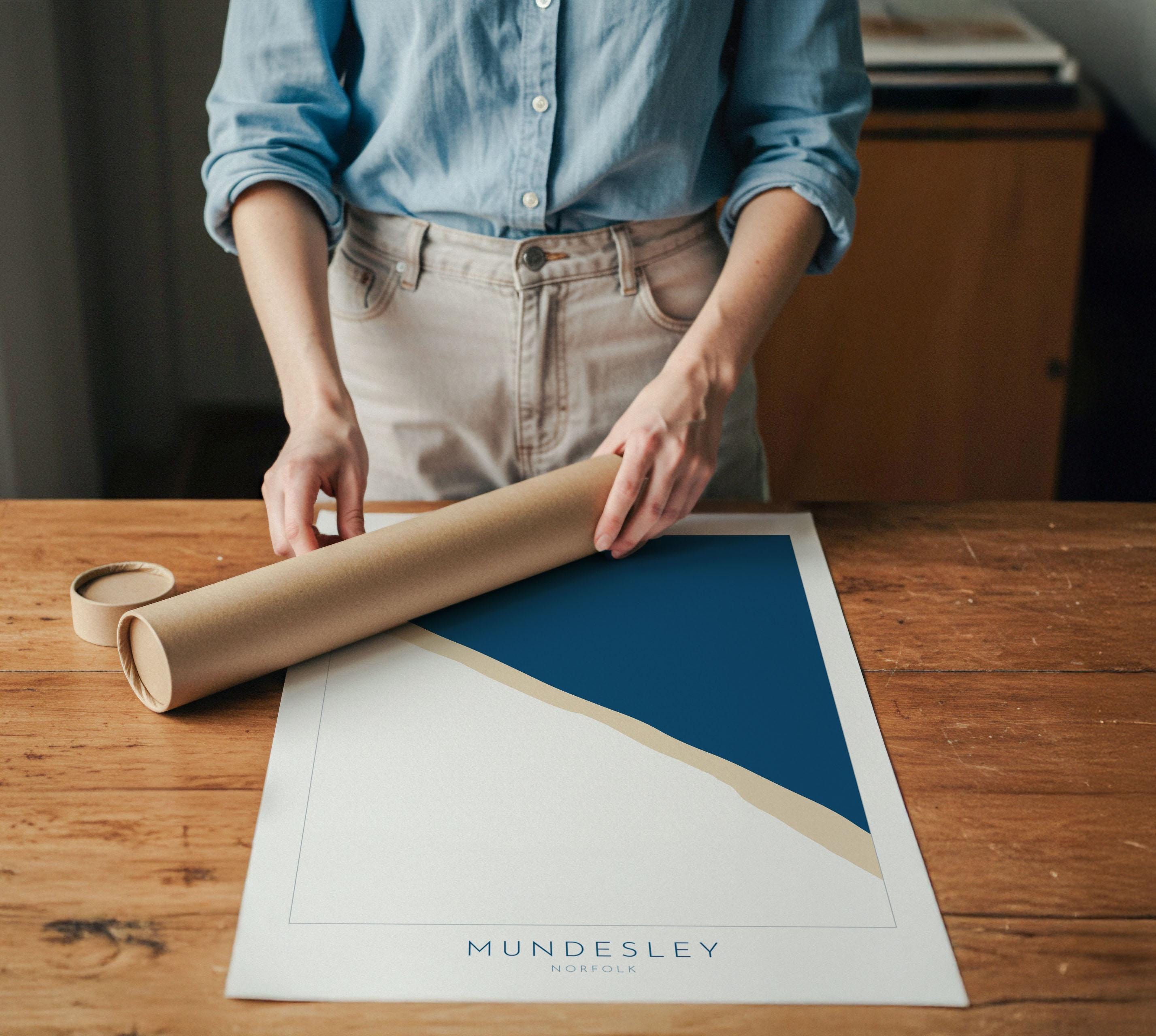 Mundesley Map Art - Mundesley Beach, Norfolk Map, Norfolk Beach, Norfolk Art, North Norfolk