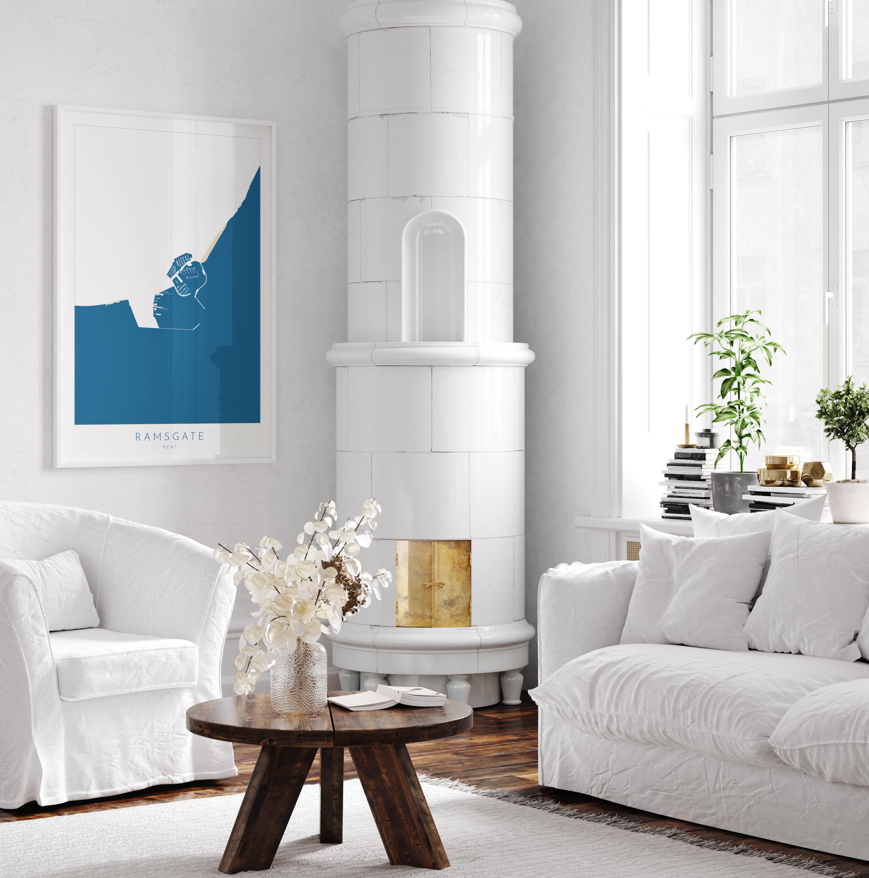 Ramsgate Map Print - Ramsgate Art Poster, Kent Map Art, Ramsgate Travel Poster, Kent Coast, A1, A2, A3, A4, Ramsgate Beach Art, UK