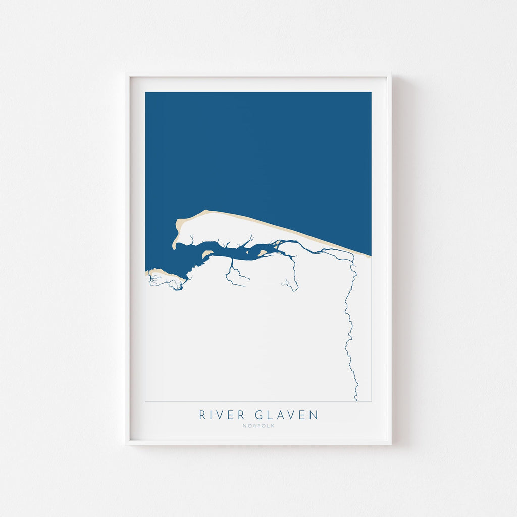 River Glaven Map Art - Norfolk Coast, Blakeney Point Art, Blakeney Harbour, North Norfolk Map Art, Norfolk Rivers, Norfolk Beaches