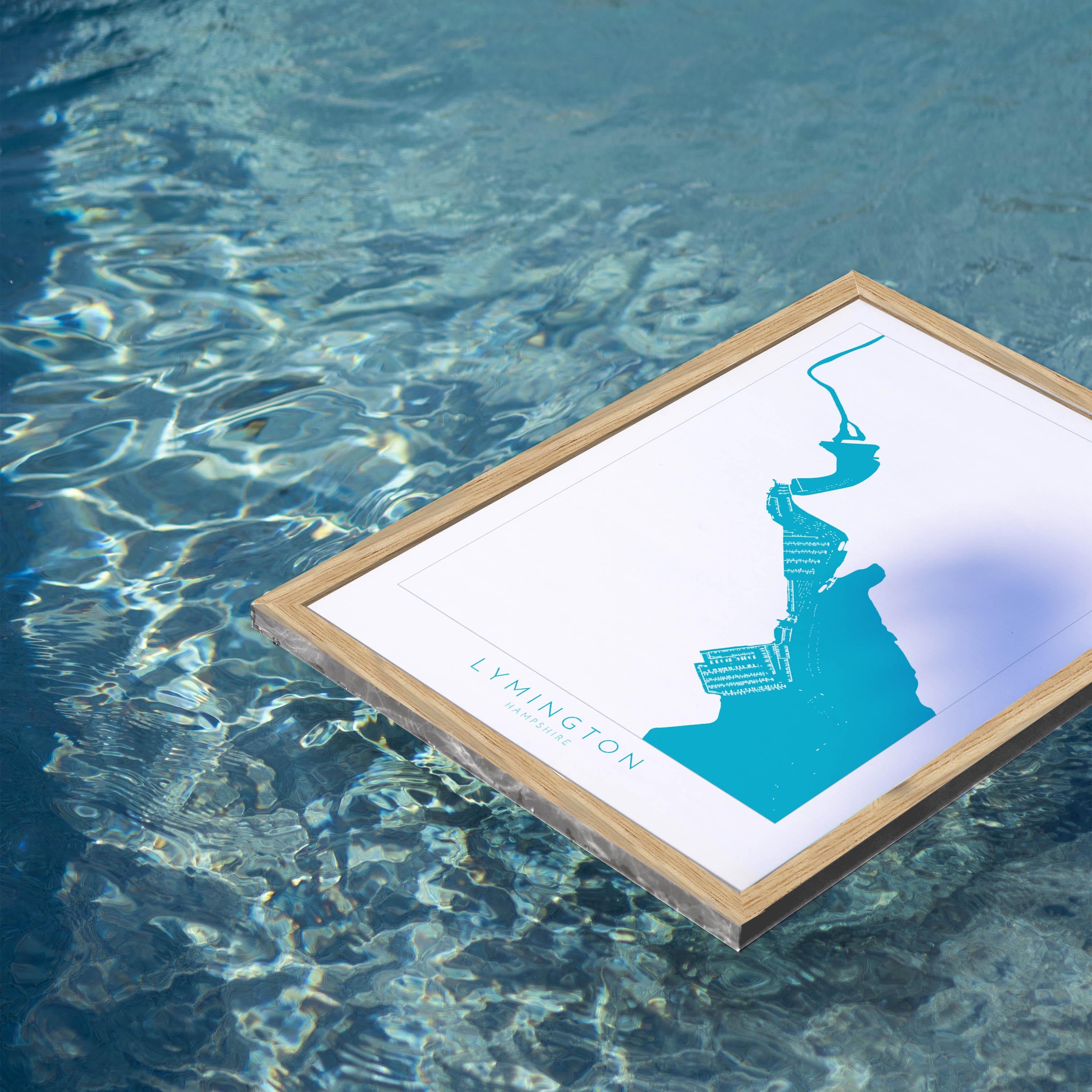 Lymington Map - Lymington Art Print, Lymington River Map, Hampshire Map Art, New Forest Art Print, New Forest Travel Poster, Nautical Art