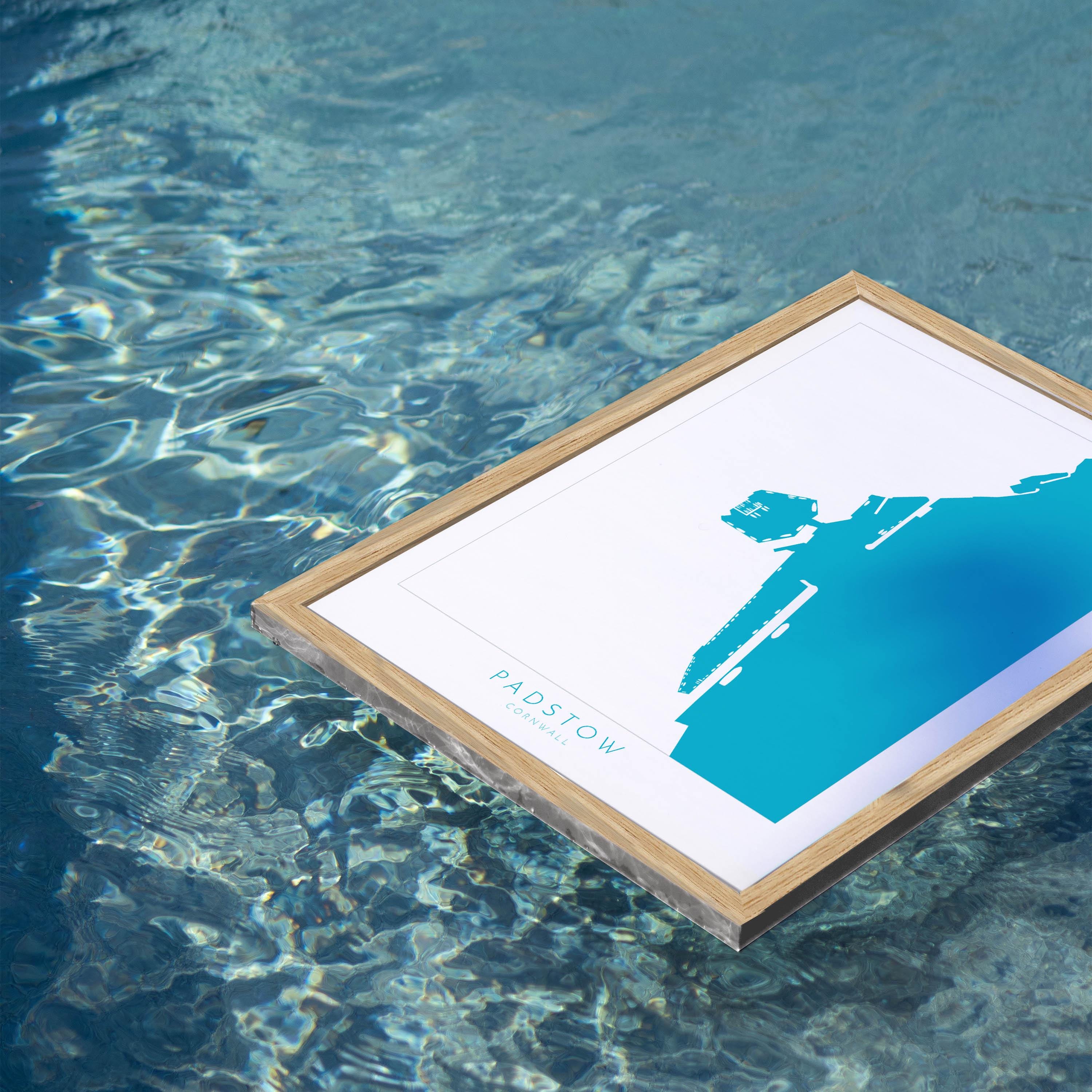 Padstow Print - Cornwall Map, Padstow Map Art, Camel Estuary Art, North Cornwall, Cornish Coast