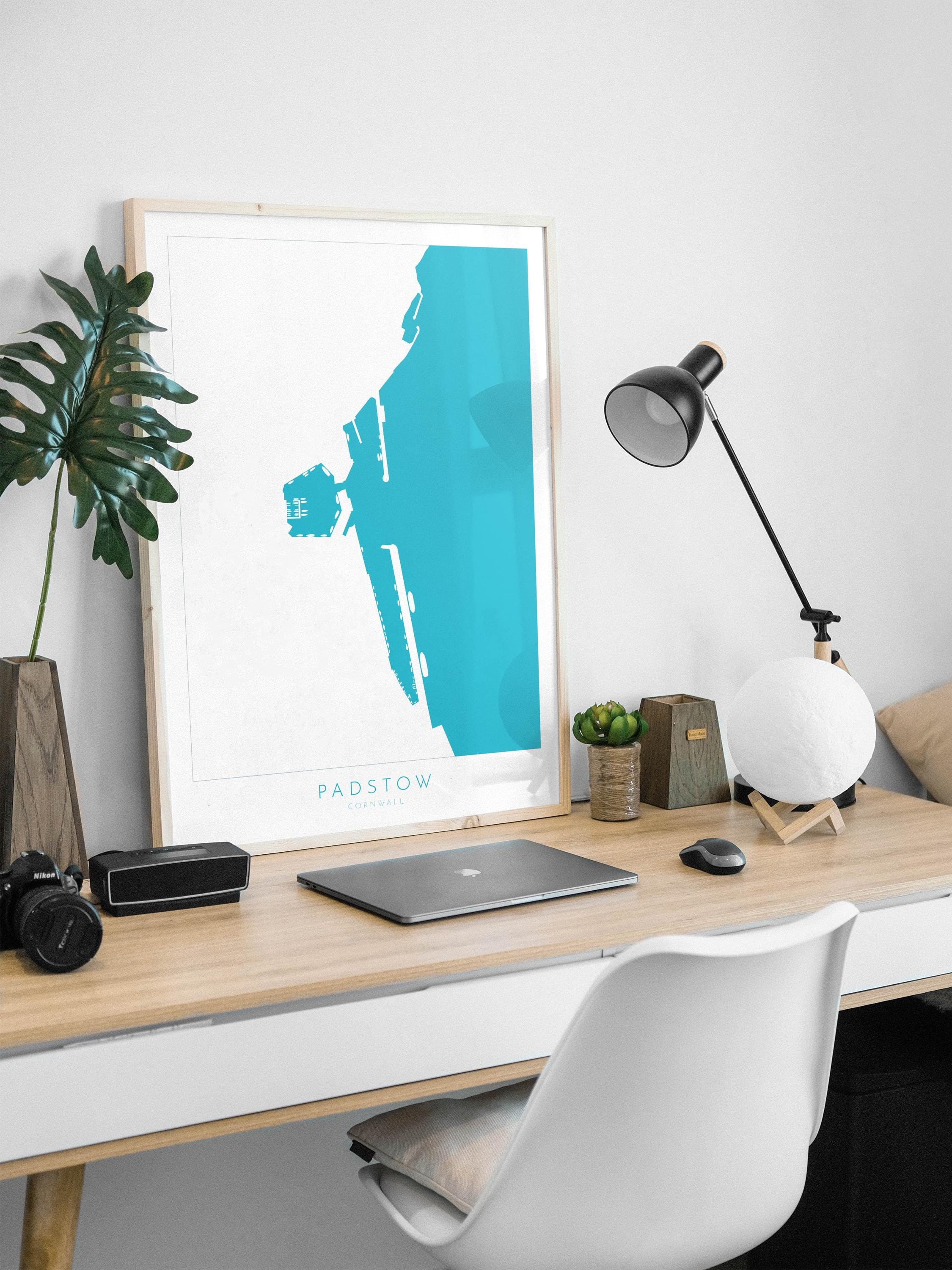 Padstow Print - Cornwall Map, Padstow Map Art, Camel Estuary Art, North Cornwall, Cornish Coast