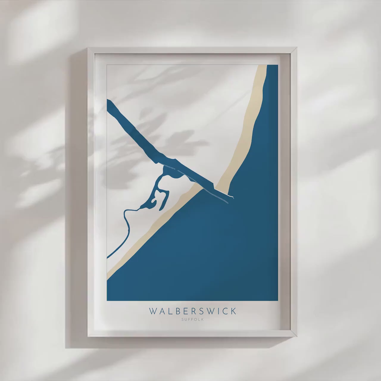 Walberswick Art - Suffolk Art, Southwold Map Print, Walberswick Map Art, Walberswick Beach, Suffolk Coast, Suffolk Travel Print, River Blyth