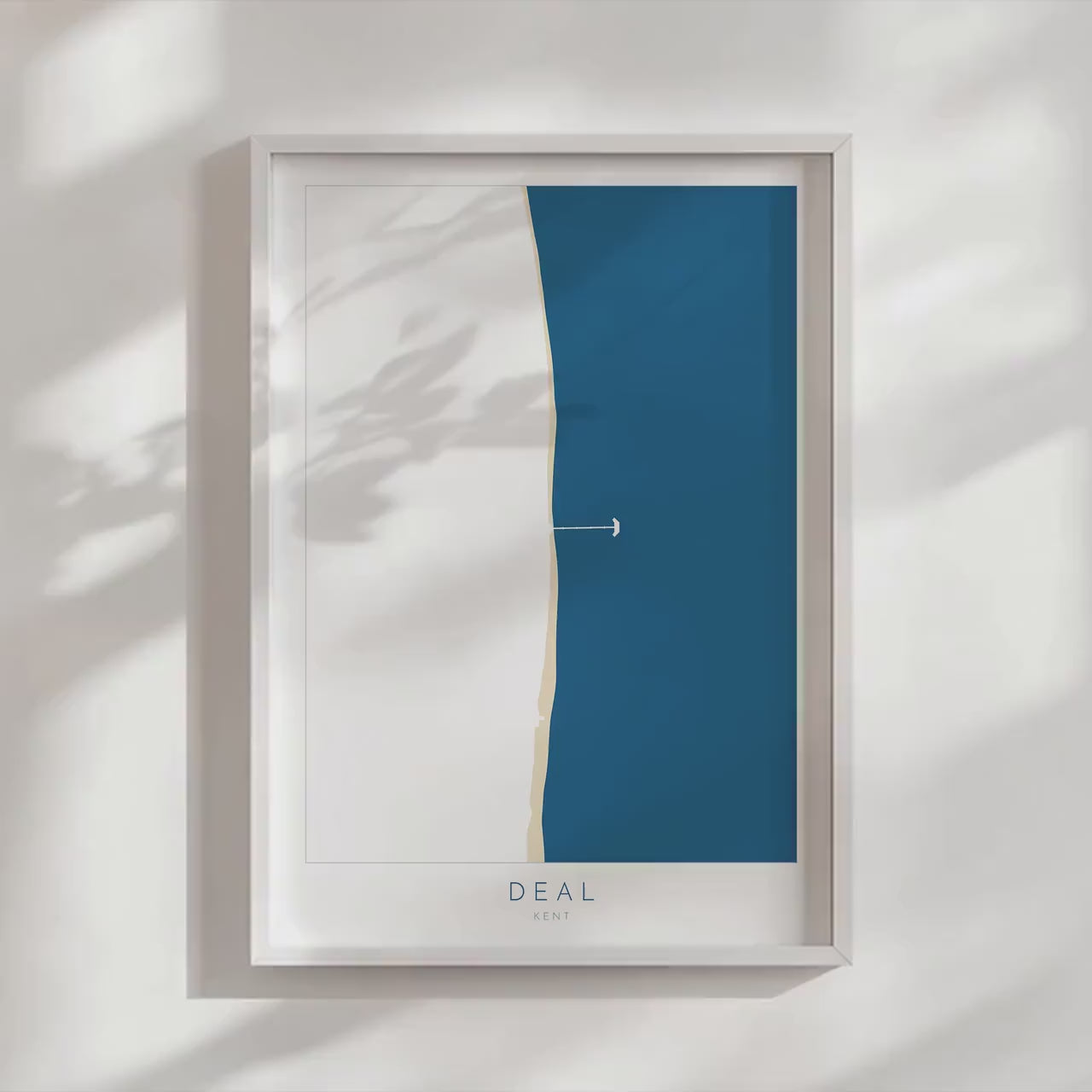 Deal Map Print - Kent Map Art, Kent Travel Poster, Kent Coast, A1, A2, A3, A4, Deal Beach Art, Deal Kent Map, Deal Pier, UK Map, Kent Gift