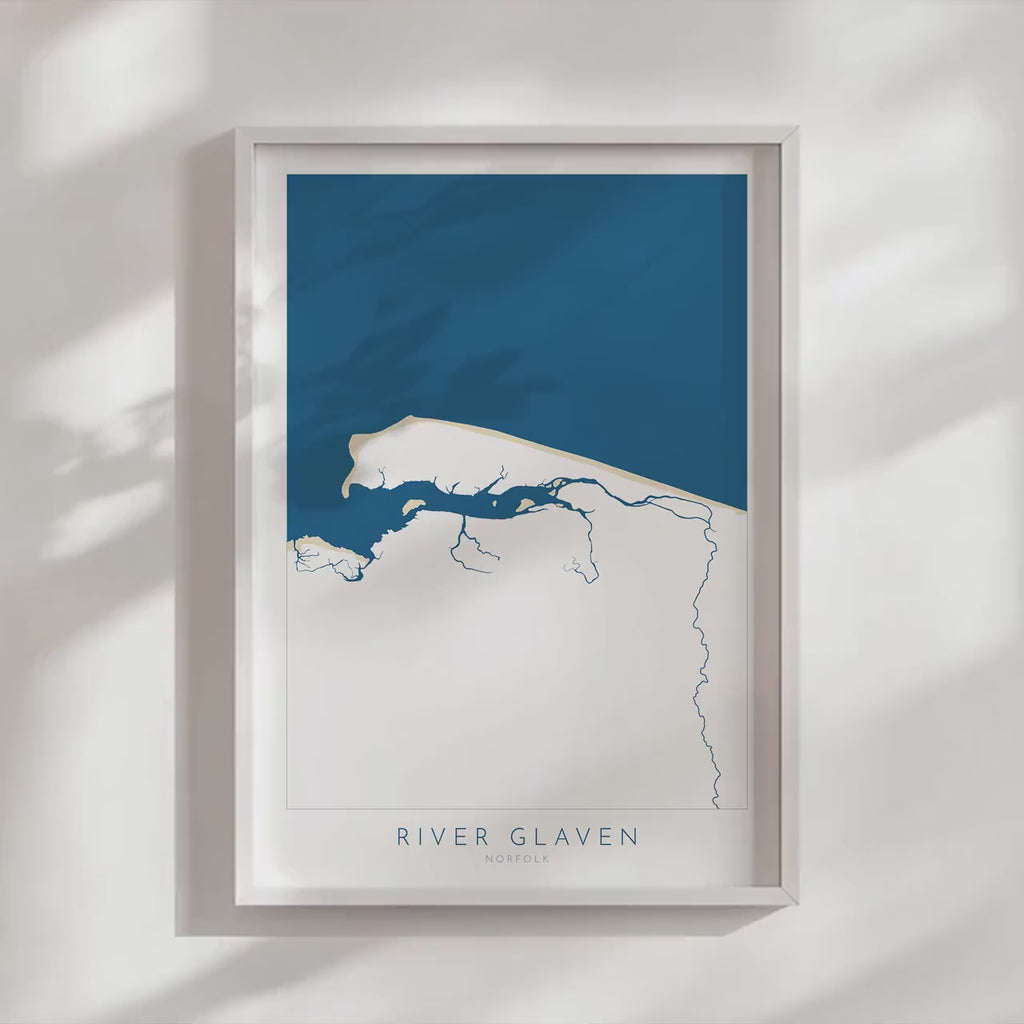 River Glaven Map Art - Norfolk Coast, Blakeney Point Art, Blakeney Harbour, North Norfolk Map Art,  Norfolk Rivers, Norfolk Beaches UK