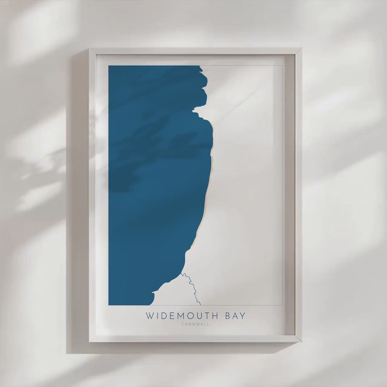 Widemouth Bay Map Art - Cornwall Map, Widemouth Bay Art Print, Widemouth Beach Art, Cornish Coast Map, Cornwall Coastal Art, Widemouth Print