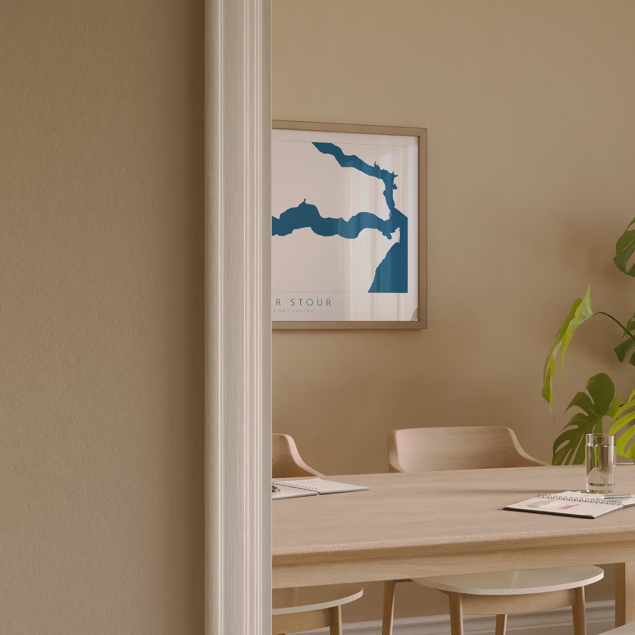 River Stour Map Art Print - Essex Map, Suffolk Map Art ,Manningtree Art Map, Harwich, Dedham Vale Art, Suffolk Poster, The Shotley Peninsula