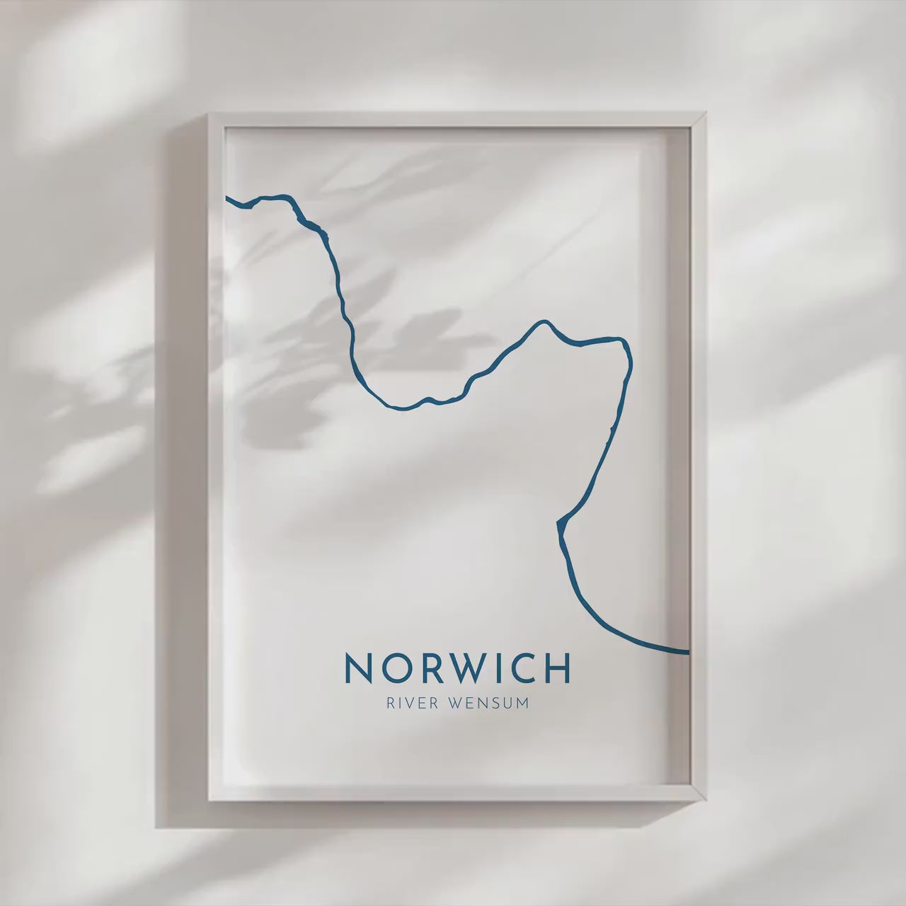 Norwich Map Art - Norfolk Map Art, Norwich UK Art, River Wensum Map, Norfolk Travel Print, Nautical Décor, City Map Art, UK Cities