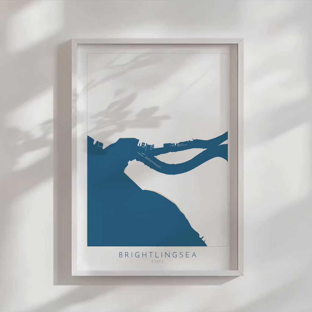 Brightlingsea Map Art - Brightlingsea Essex Art, Essex Map, Brightlingsea UK, Colchester Map, Essex Art