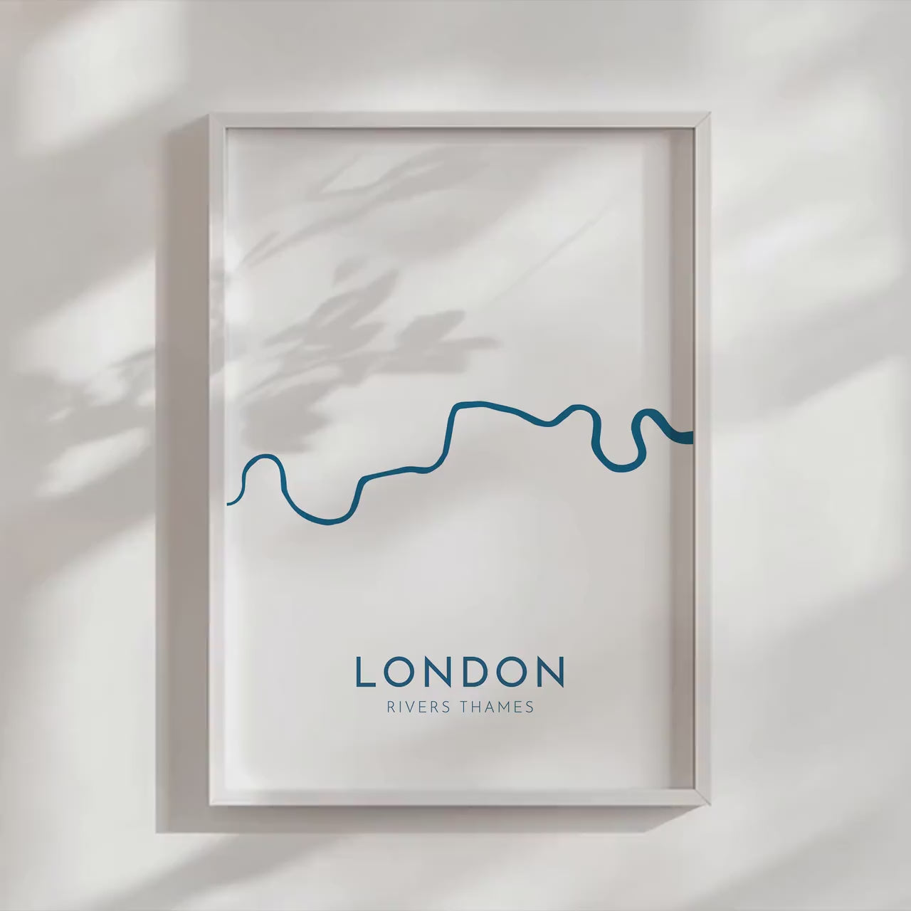 London Map Art - River Thames Map, London Art, London Travel Print, Nautical Décor, City Map Art, UK Cities, River Thames Print