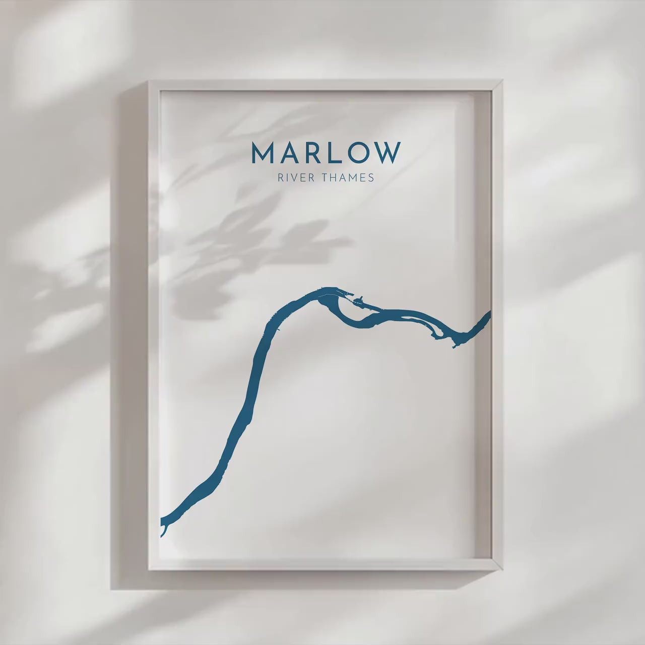 Marlow Map - River Thames Map Art, Marlow Art Print, Buckinghamshire Map, Rowing Art Print, Thames Map, River Map, River Art, UK