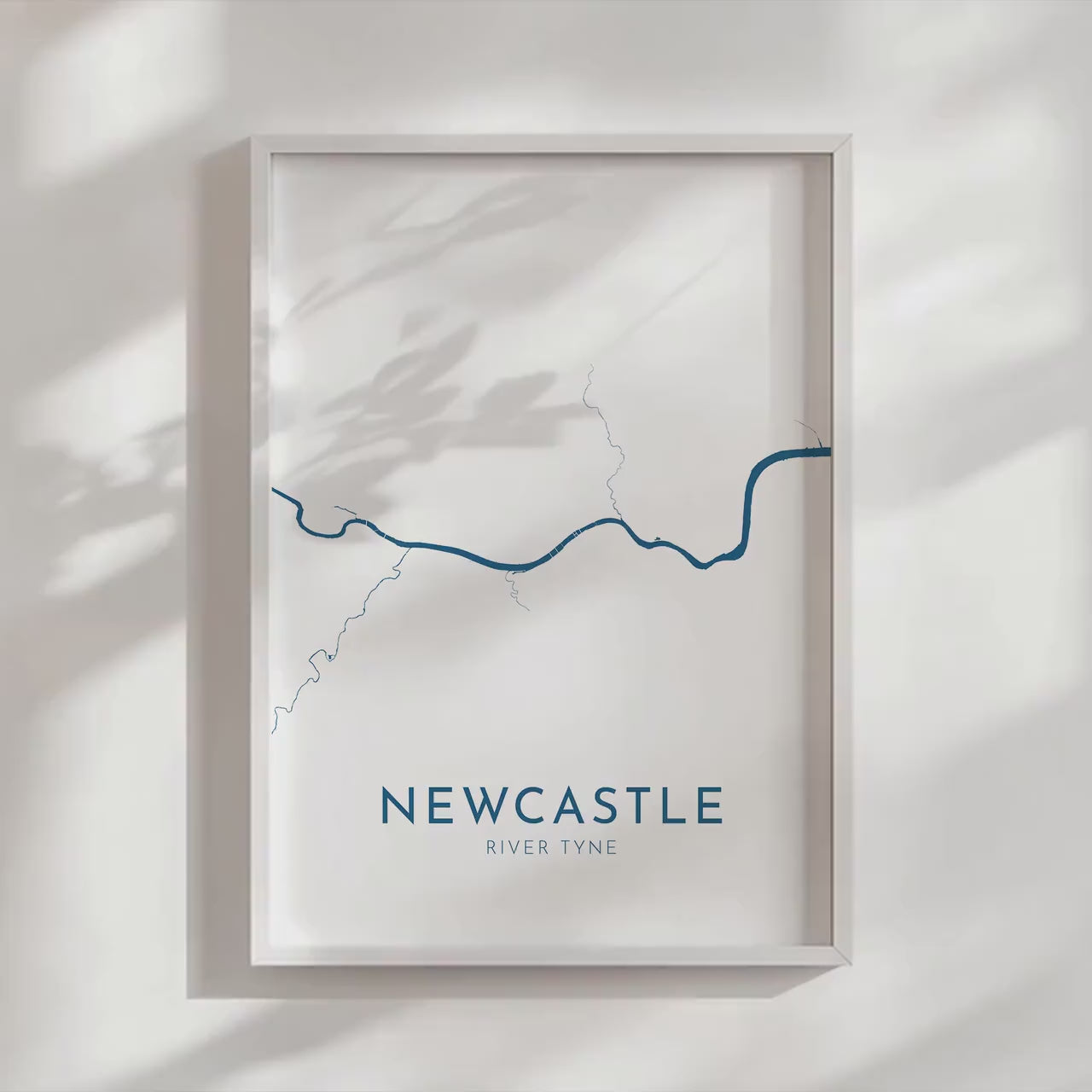 Newcastle Map Art - Newcastle upon Tyne Map Art, Newcastle UK Map Art, River Tyne Map, Newcastle Travel Print