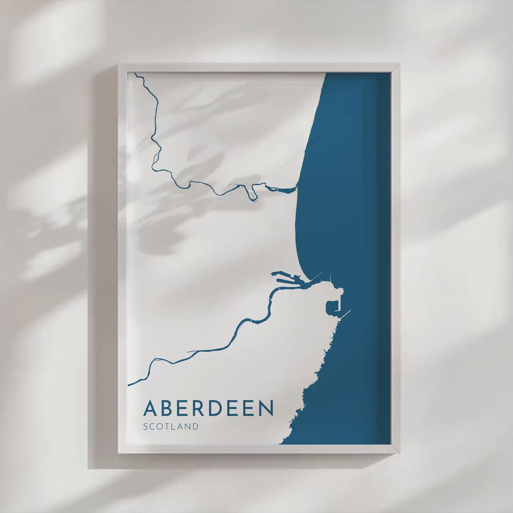 Aberdeen Map Art - Scotland Map Art, Aberdeen UK Map Art, Aberdeen Travel Print, UK City Map Art, Scottish Art Print, Scottish Coast