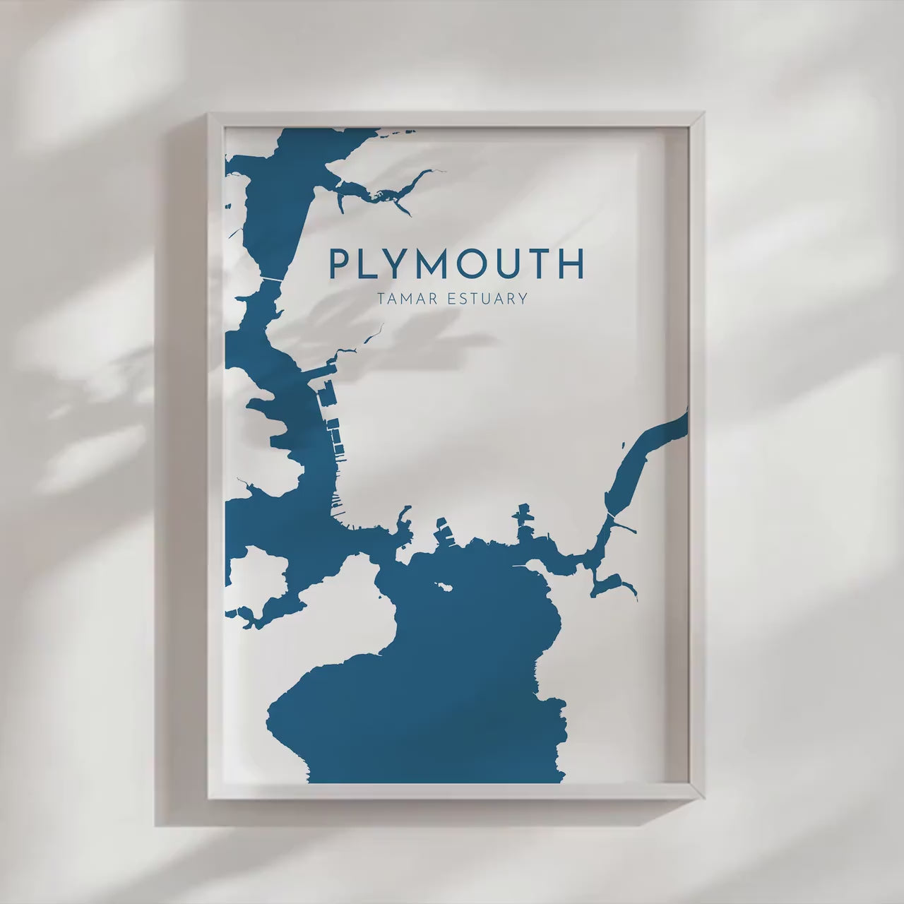 Plymouth Map Art - Devon Map Art, Plymouth UK Art, River Tamar Map, Devon Travel Print, Nautical Décor, City Map Art, UK Cities