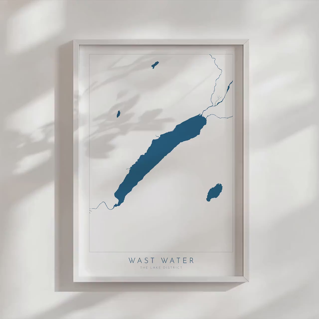 Wast Water Print, Wastwater Map, The Lake District Map, National Park Print, Travel Poster, Map Art, Cumbria, The Lakes