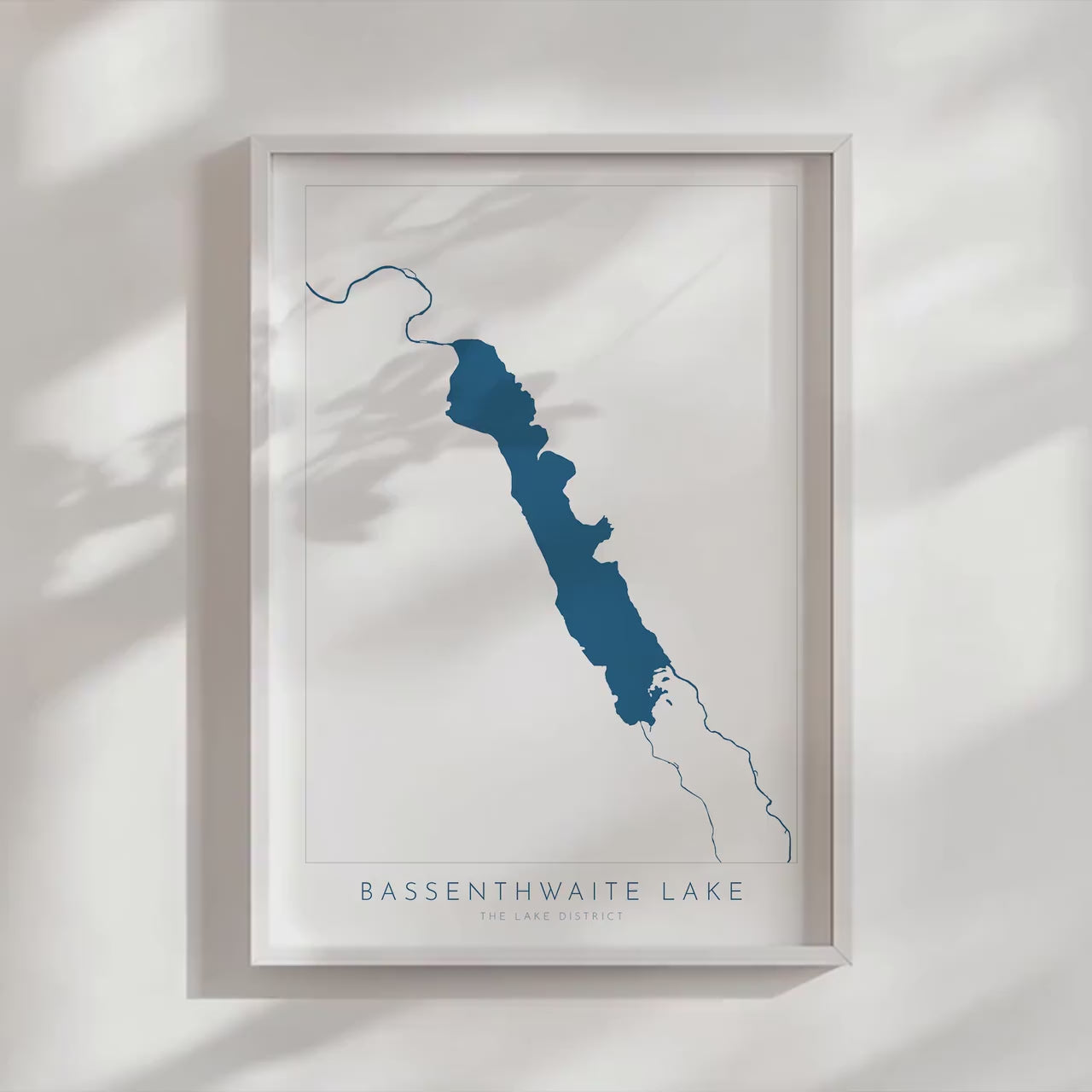 Bassenthwaite Lake Map , Bassenthwaite Lake Print, Lake District Map, National Park Print UK, Travel Poster, Map Art, Cumbria Map, The Lakes