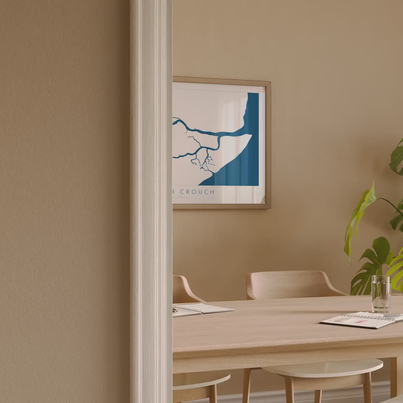 River Crouch Map Art,  Essex Map Print, Map of Burnham-on-Crouch, Burnham-on-Crouch Art Poster, Essex Coastline Map, UK Rivers, Sailing Gift